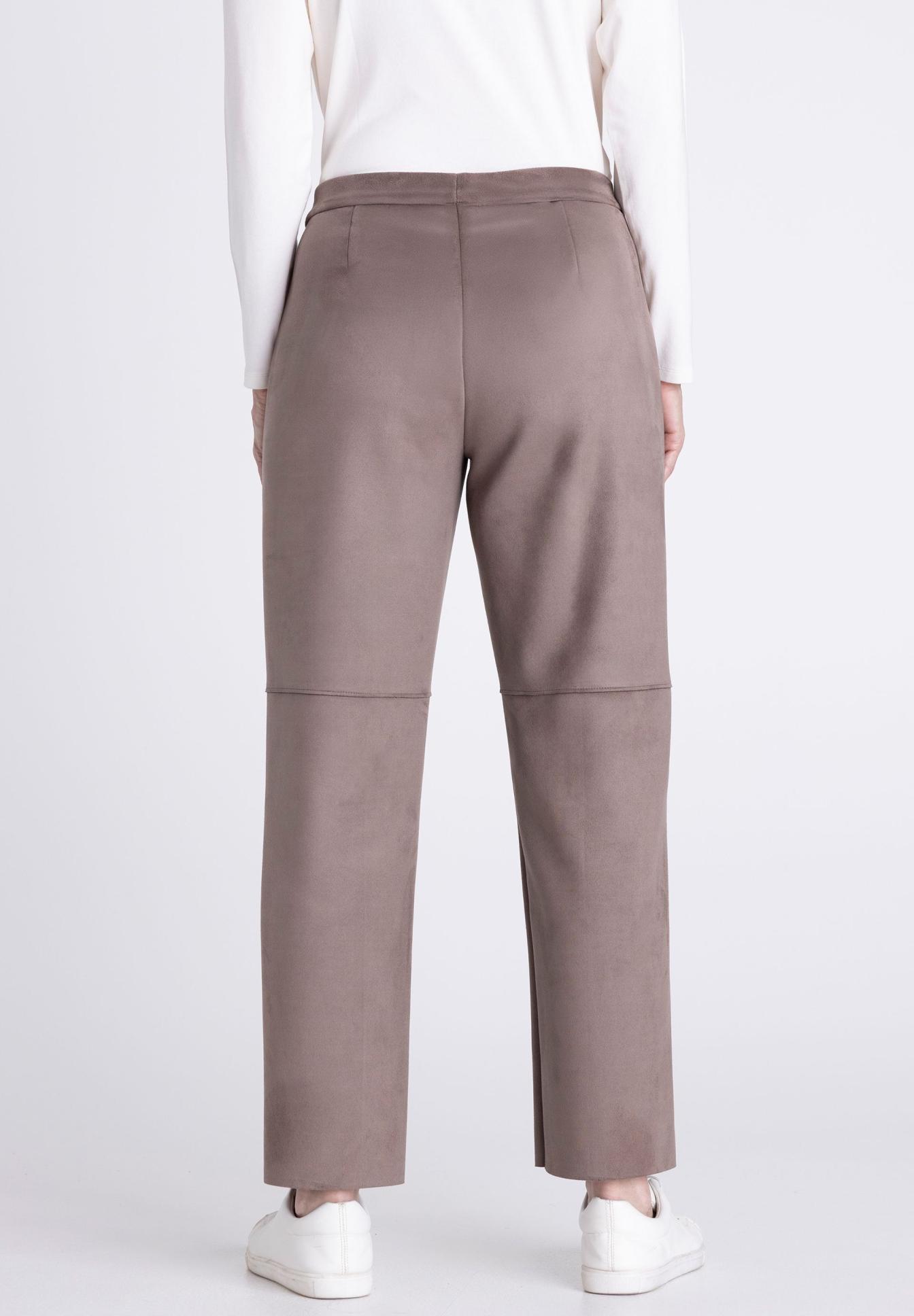 hose, schlupfhose, beige, elastischerbund, gerade geschnitten