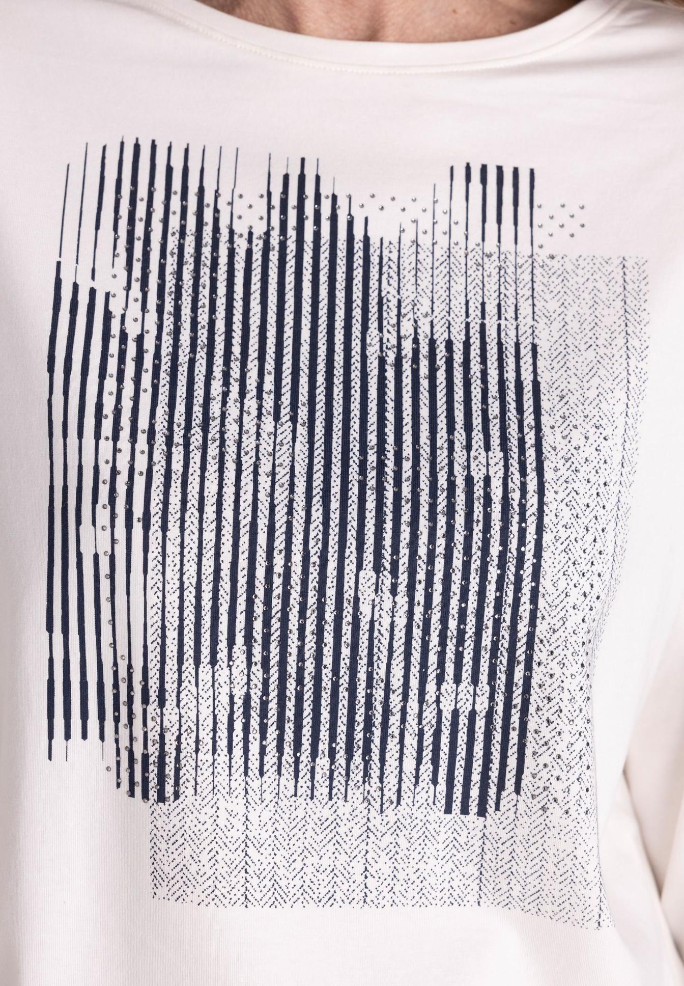 T-Shirt, Graphic, Pattern, Abstract, Stripes, T-Shirt, Grafik, Muster, Weiß, Stoff, T-shirt, Print, Geometrischer Druck, Streifen, Hemd, T-Shirt, Graphic, Pattern, Long-sleeve, White