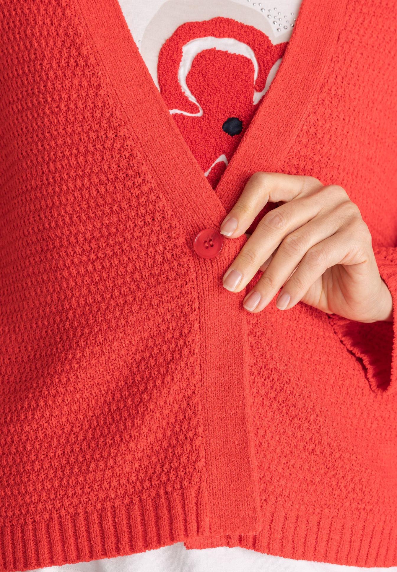 Cardigan, Knitted, Red, Button, Sleeve, cardigan, knit, rot, Knopf, Ärmel