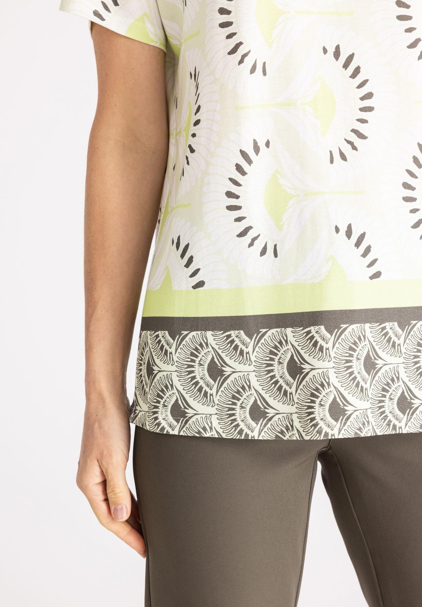 T-Shirt, Druck, Pattern, Streifen, Kante/Bottom border