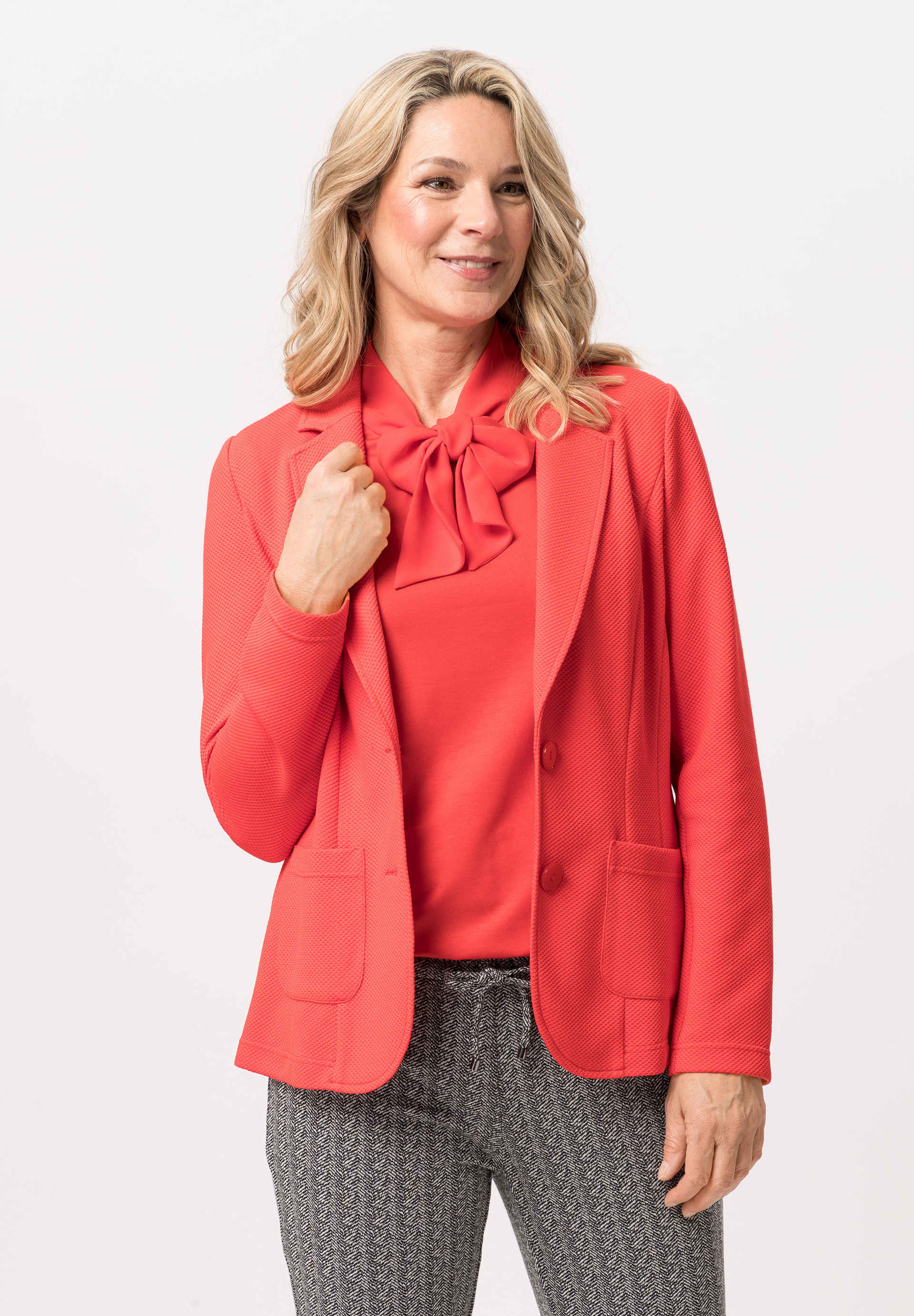 Lapel blazer In easy-care PES textured fabric - Bild 1 Lapel blazer In easy-care PES textured fabric - Bild 1