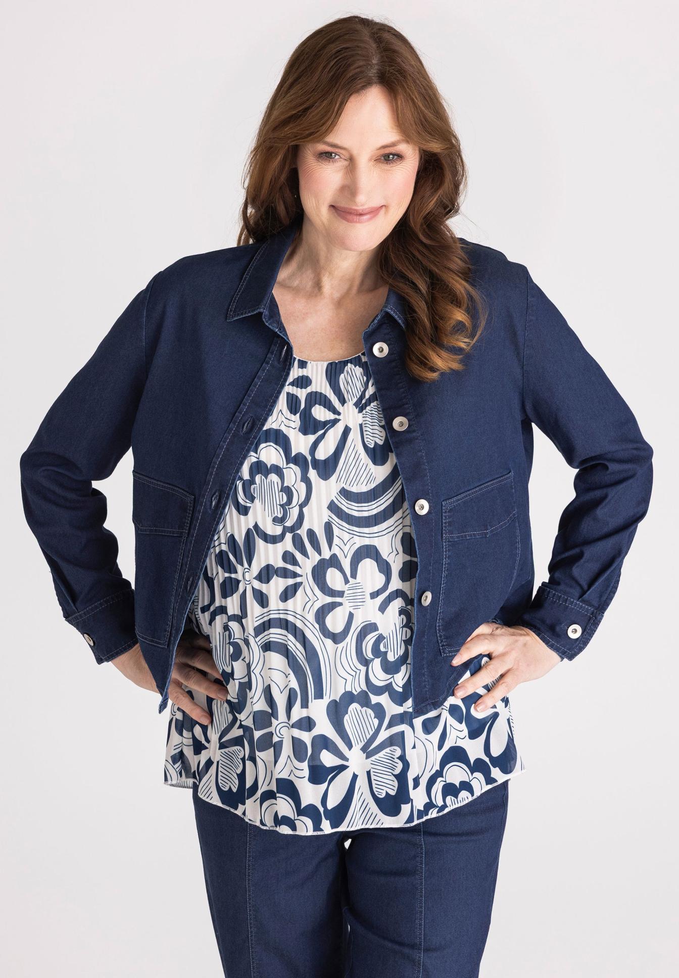 Lightweight jacket with button placket - Product Image 1