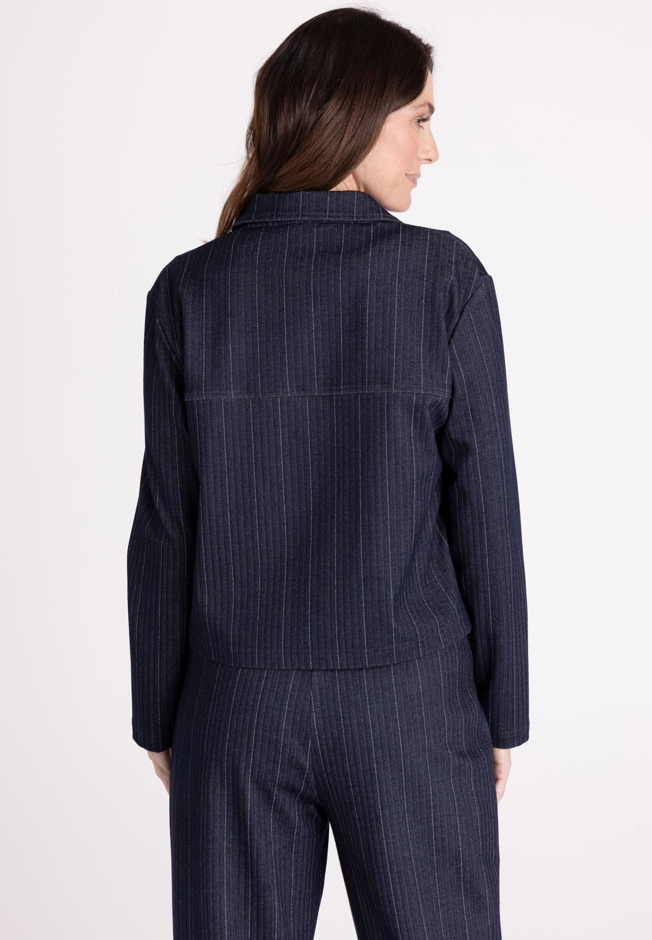 blazer, pinstripe, jacke, marineblau, hose-set, blaues Jackett, Pinstripe, Wolle/Leinen-Mix, langärmlig, Reverskragen, navy pinstripe, pinstripe suit, blazer, jacket, pants set, damen blazer, pinstripe, jacke, blau, streifen