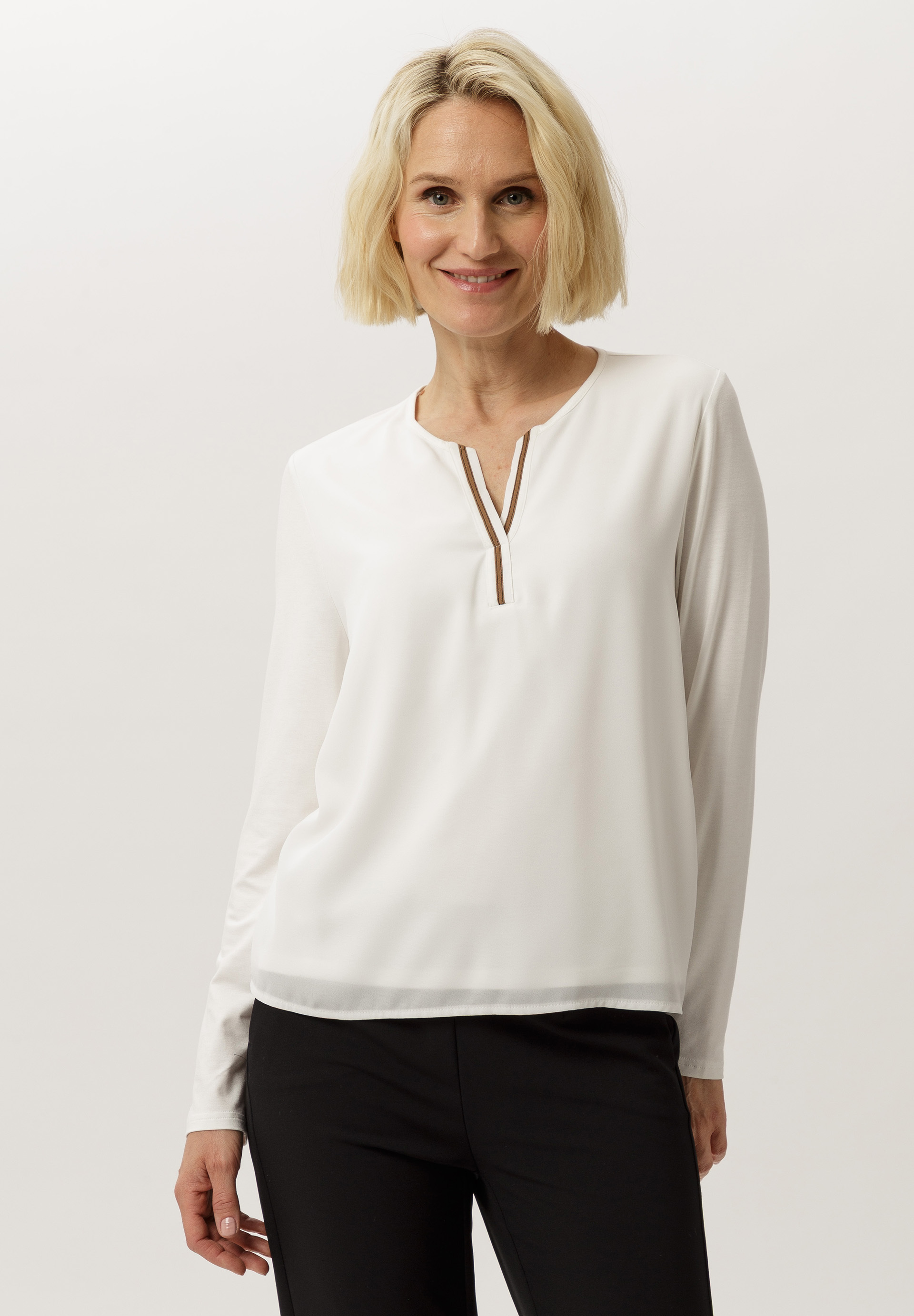 Blusenshirt im Materialmix - Produktbild 1