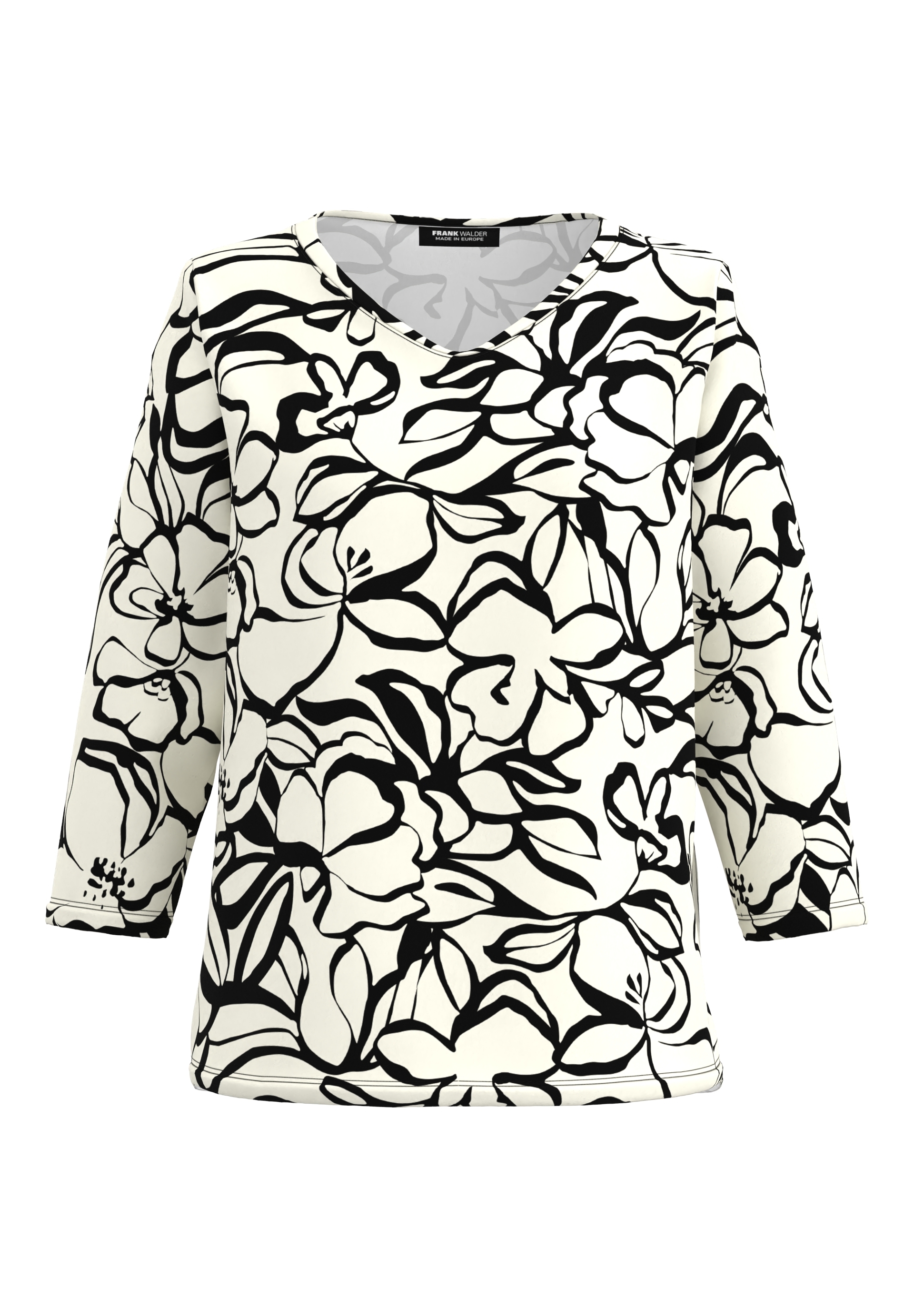 Shirt mit gerundetem V-Ausschnitt Shirt mit gerundetem V-Ausschnitt - Produktbild 1