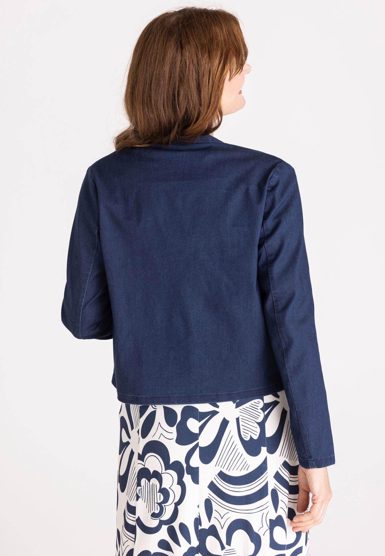 Jacke, Blazer, Denim, Navy, Rückansicht