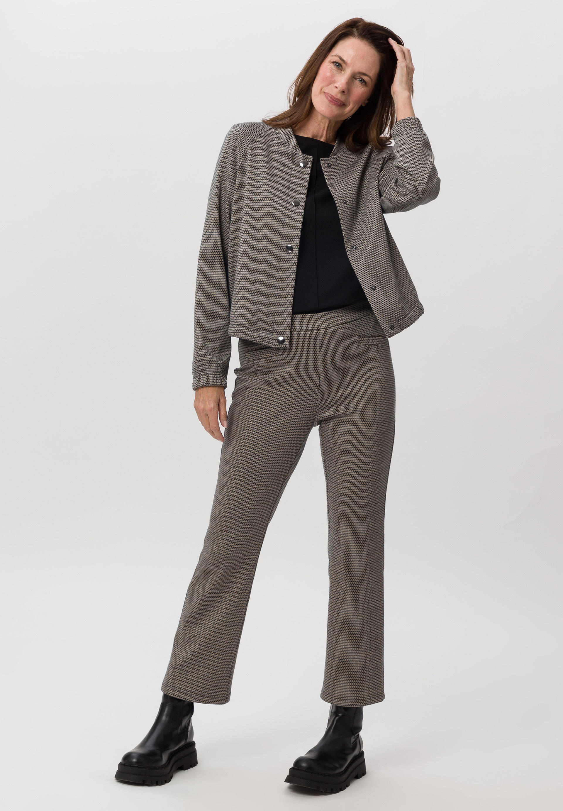Blouson aus modischem Mix-Fancy-Jersey - Bild 3 Blouson aus modischem Mix-Fancy-Jersey - Bild 3