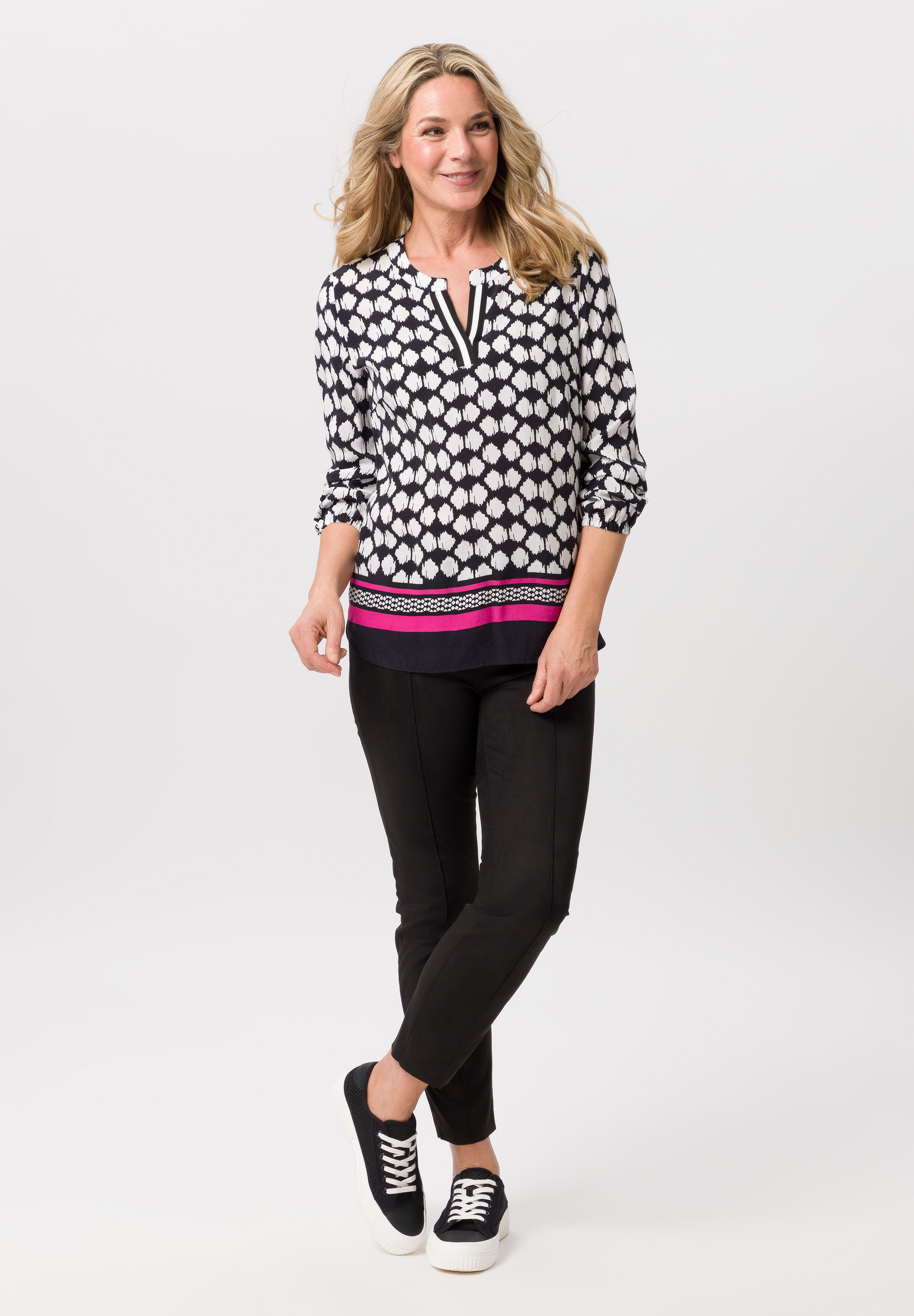 Bluse mit exklusivem Panneauxprint - Produktbild 2