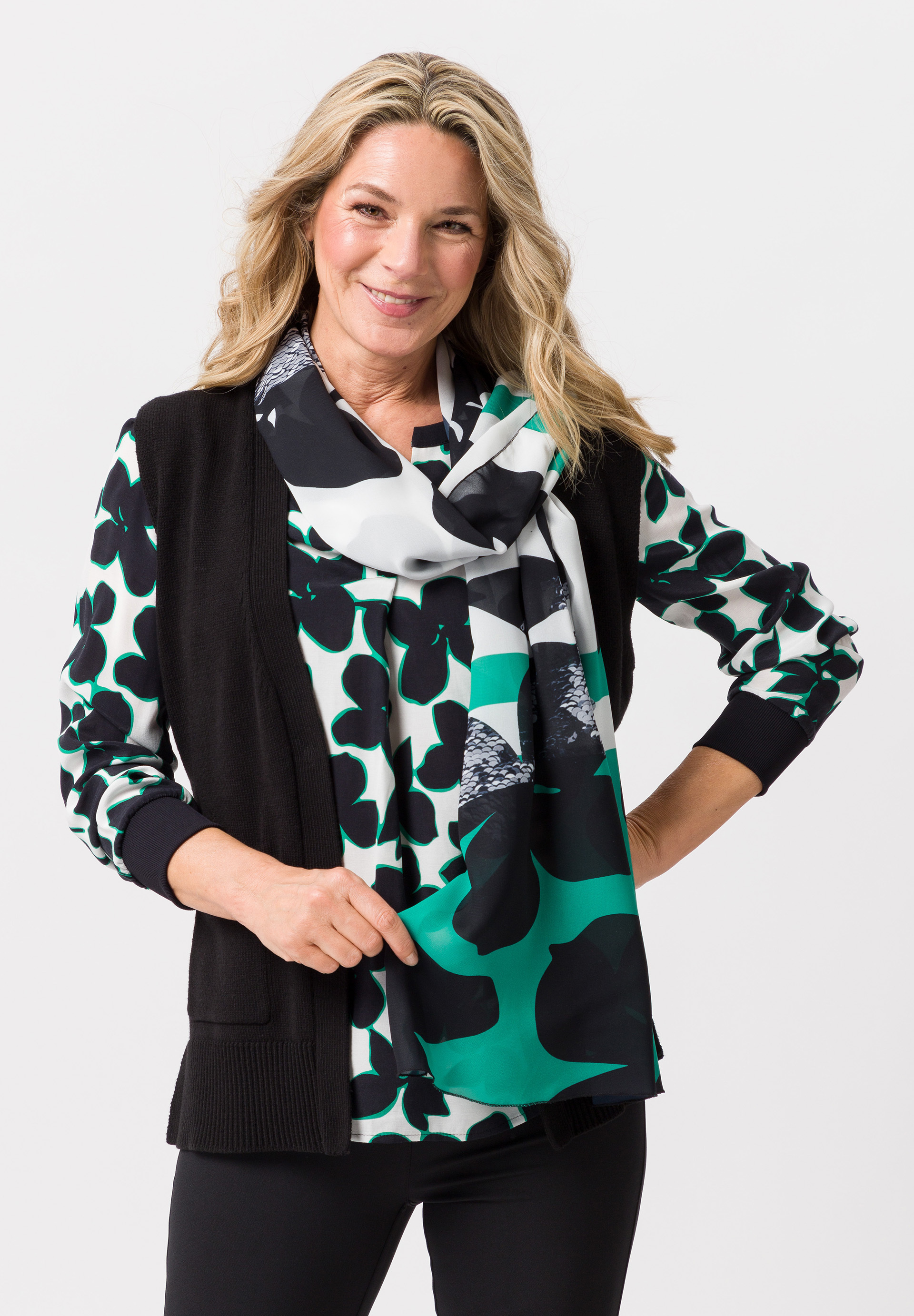 Tuch mit modernem Print Tuch mit modernem Print - Produktbild 1