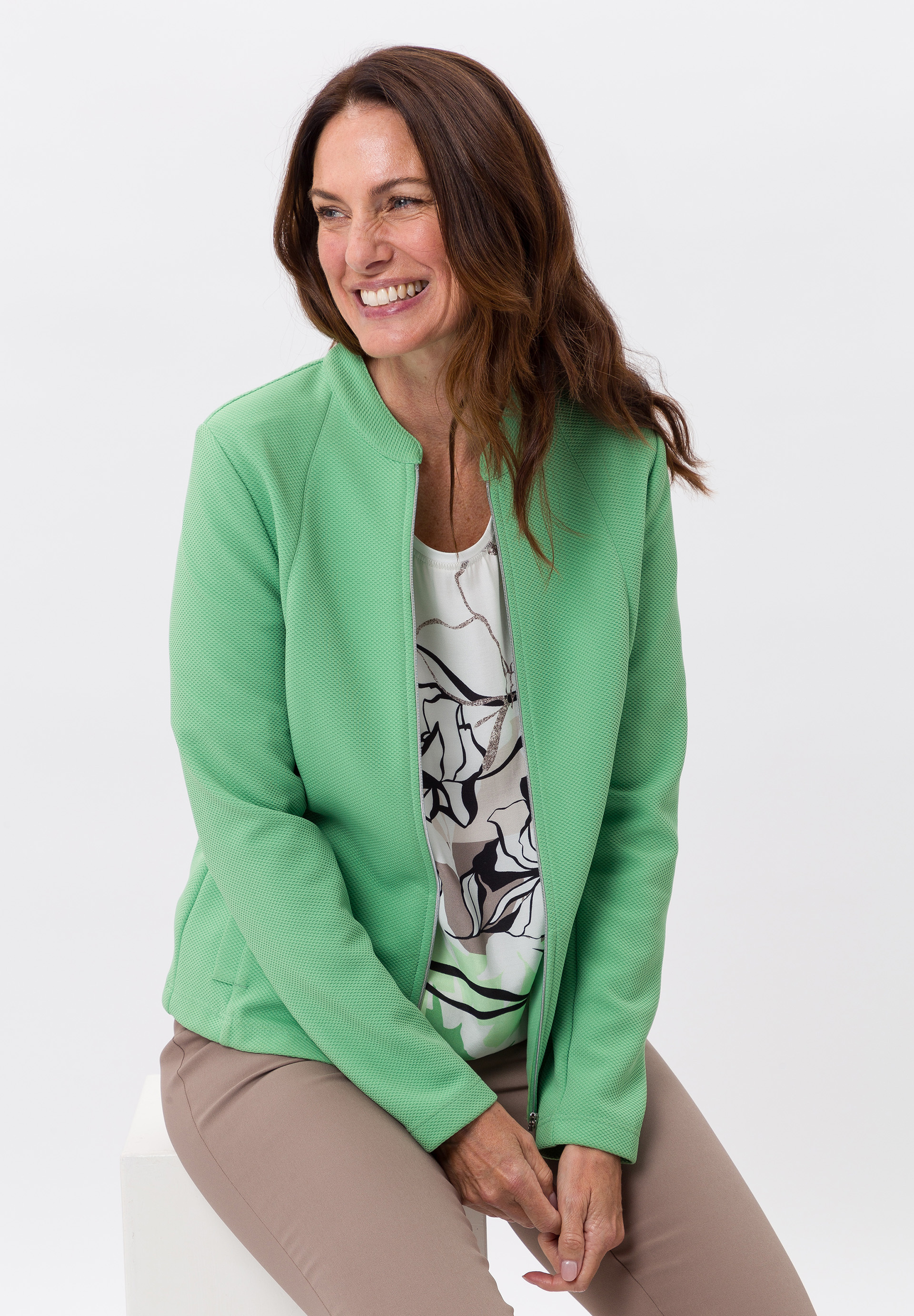 Blazerjacke aus Jersey mit Zipp - Bild 4
