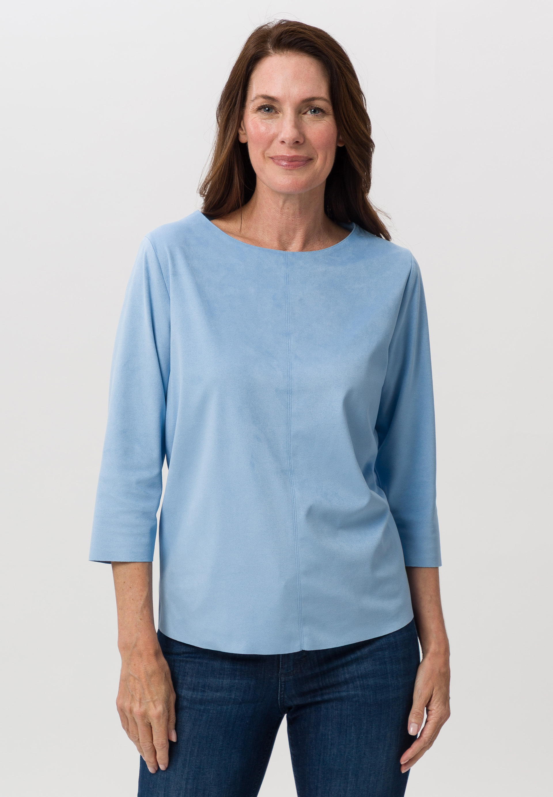 Shirt aus pflegeleichtem PES-Stretch-Lederimitat Shirt aus pflegeleichtem PES-Stretch-Lederimitat