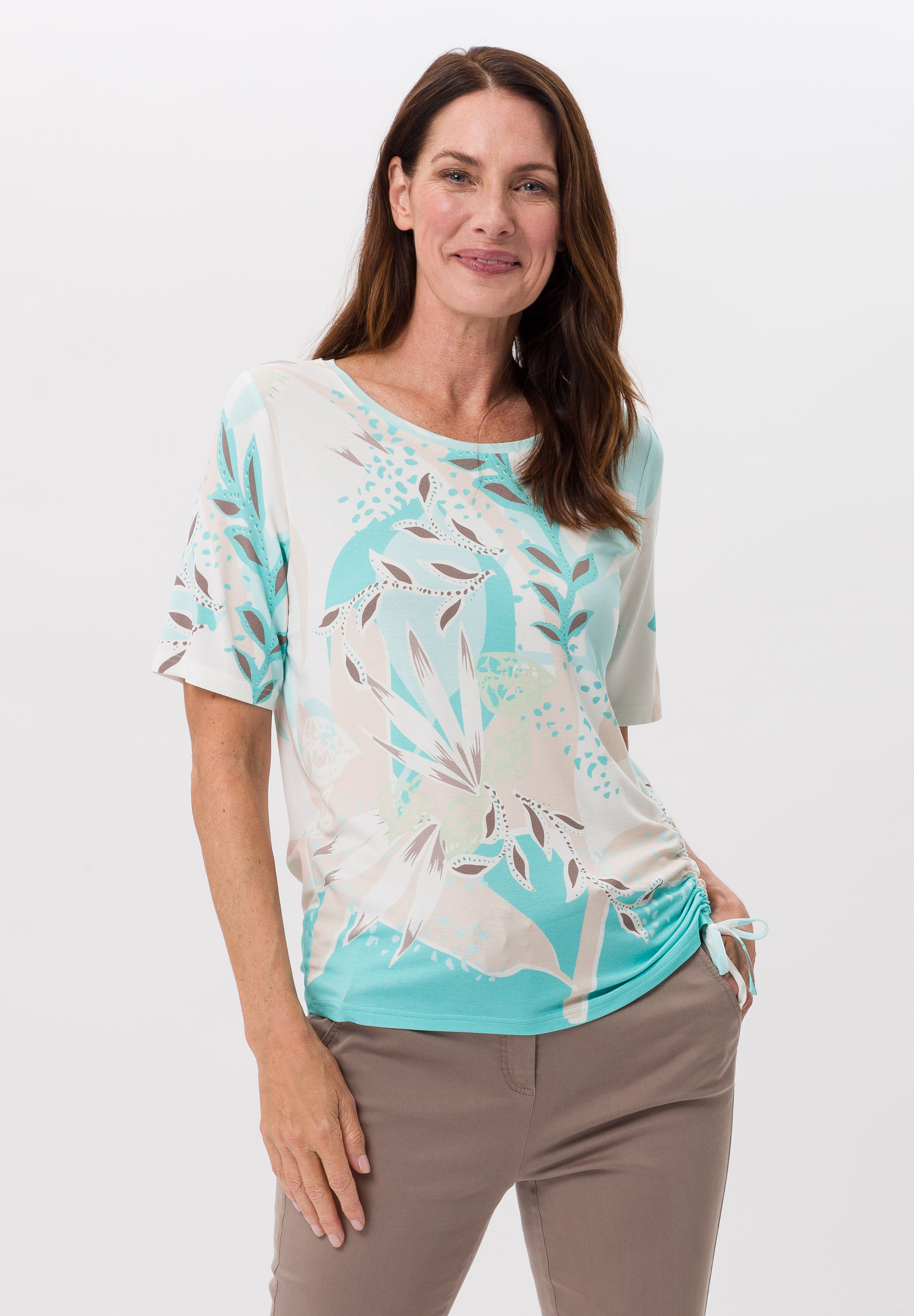 Shirt mit wunderschönem Blütendruck Shirt mit wunderschönem Blütendruck - Produktbild 1