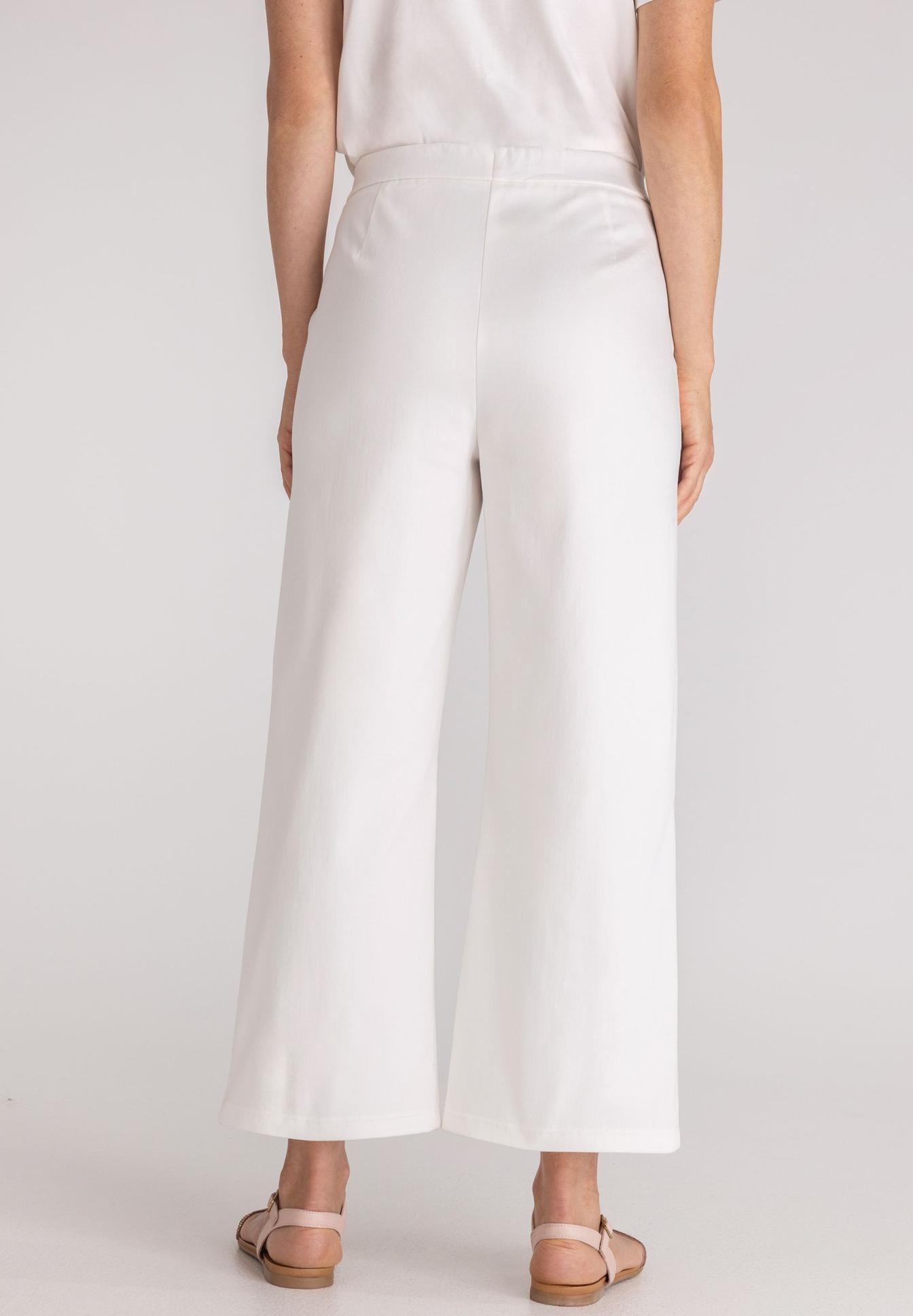 weite Hose, weiße Hose, Hose mit weitem Bein, nahtlose Taille, sandalen getragen, weites Hosenbein, Weiß, Hose, Palazzohose, lässiger Stil, Hose, Weite Hose, Weiße Hose, Weite Beinform, Sandalen?, weites Bein, Hose, Weiß, langer Bein, Gürtellinie