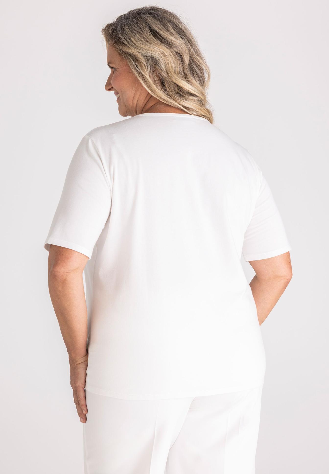 t-shirt, kurzarmshirt, weiß, rückseite, freizeitoberteil