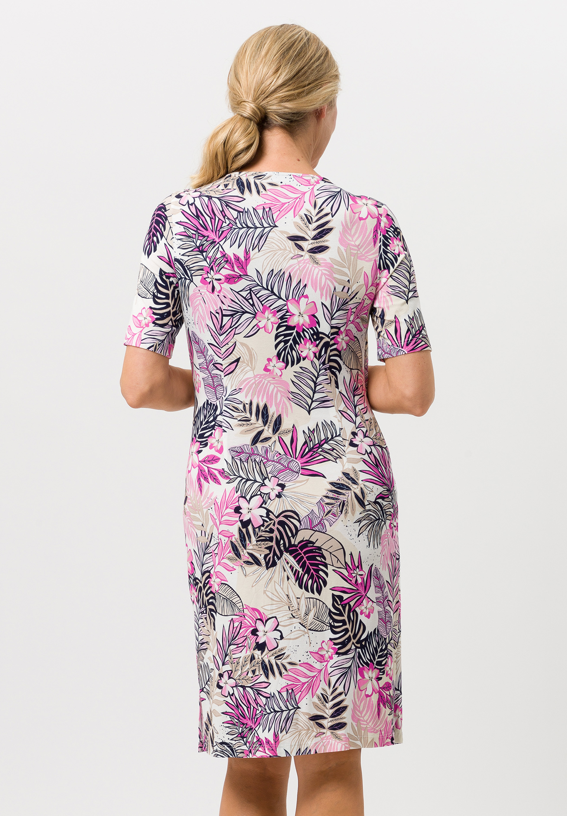 Jerseykleid mit dezentem Blütenmuster - Bild 2