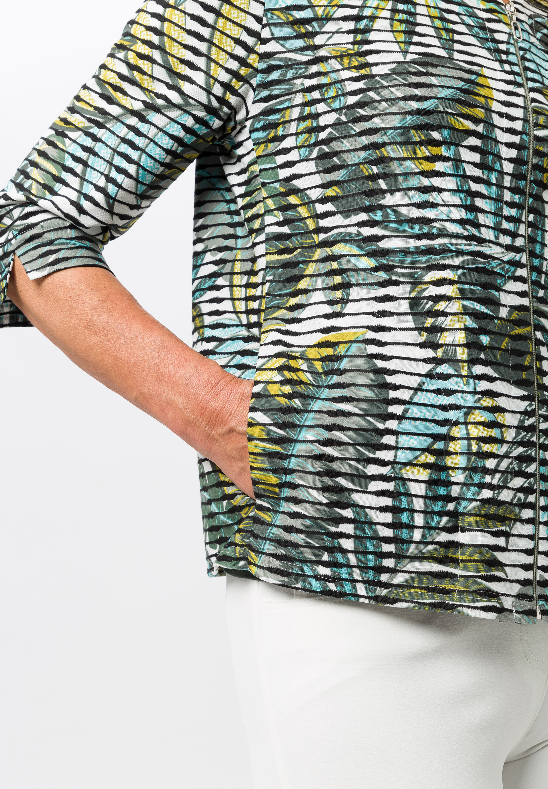 Leichtjacke mit Pflanzenprint - Bild 4
