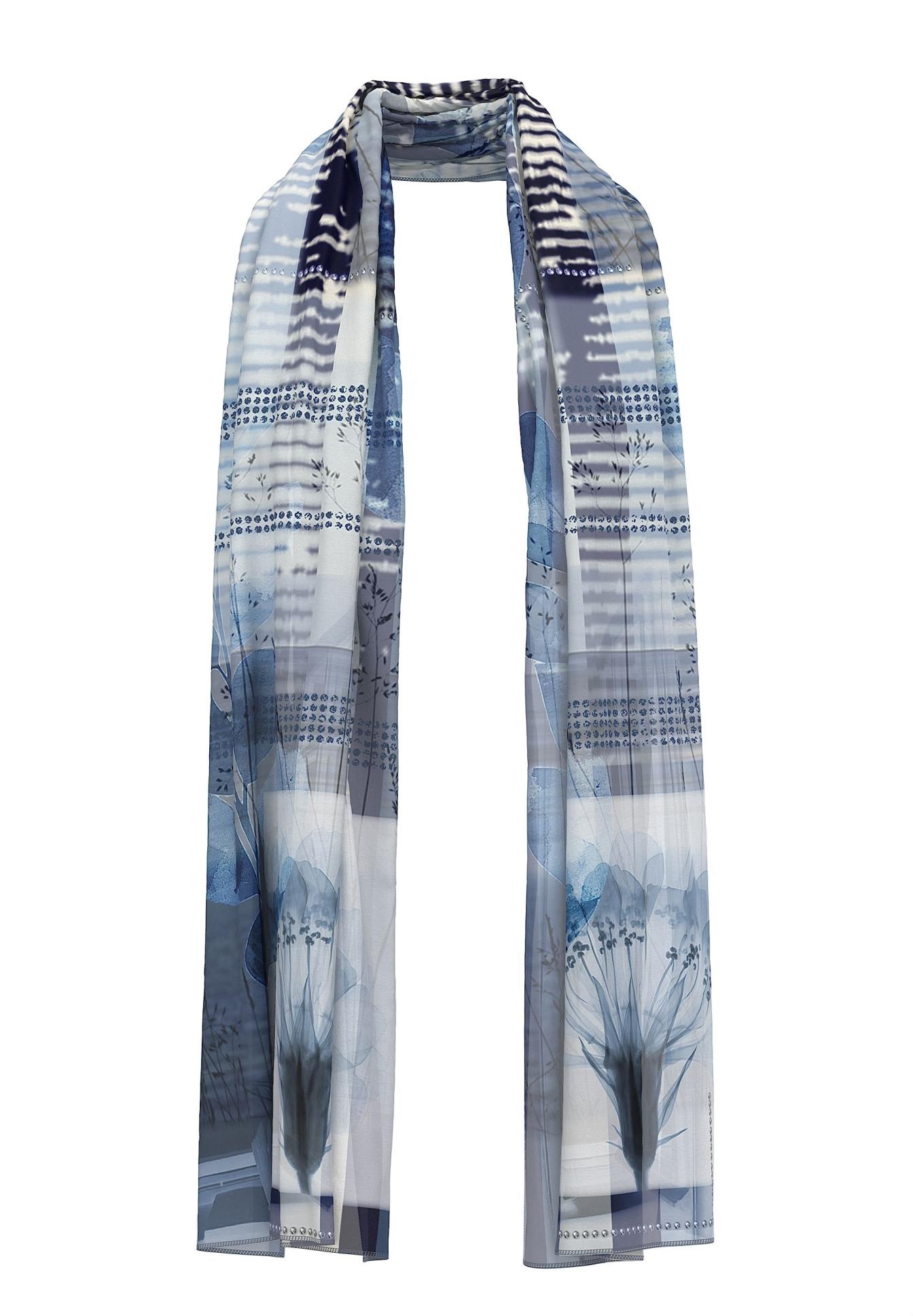 Schal, Shawl, Muster, Blau, Stoff, Schal, Schal mit Muster, Druckschal, Blaues Muster, Langschal, Schal, Print, Blumen, Stoff, Druck, Schal, Paarseblau, Blumenmuster, Schalgewebe, Vornamenlos, Schal, Schals, Schal mit Muster, Blaues Muster, Druckschal