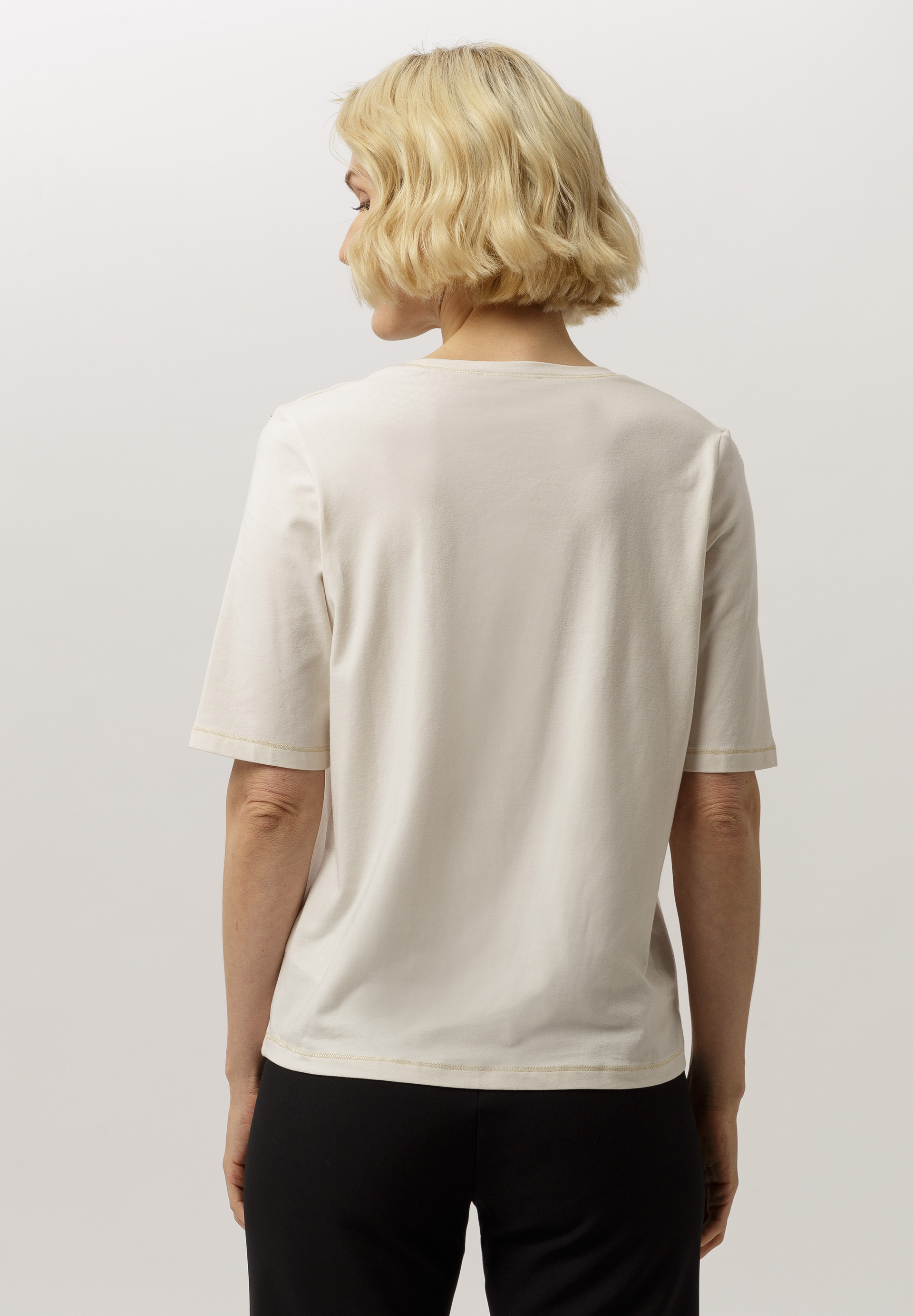 Shirt mit Placement-Print - Bild 2 Bluse, T-shirt, Blond, Person, Ärmel, Bluse, T-shirt, Blond, Person, Ärmel, Bluse, T-shirt, Blond, Person, Ärmel