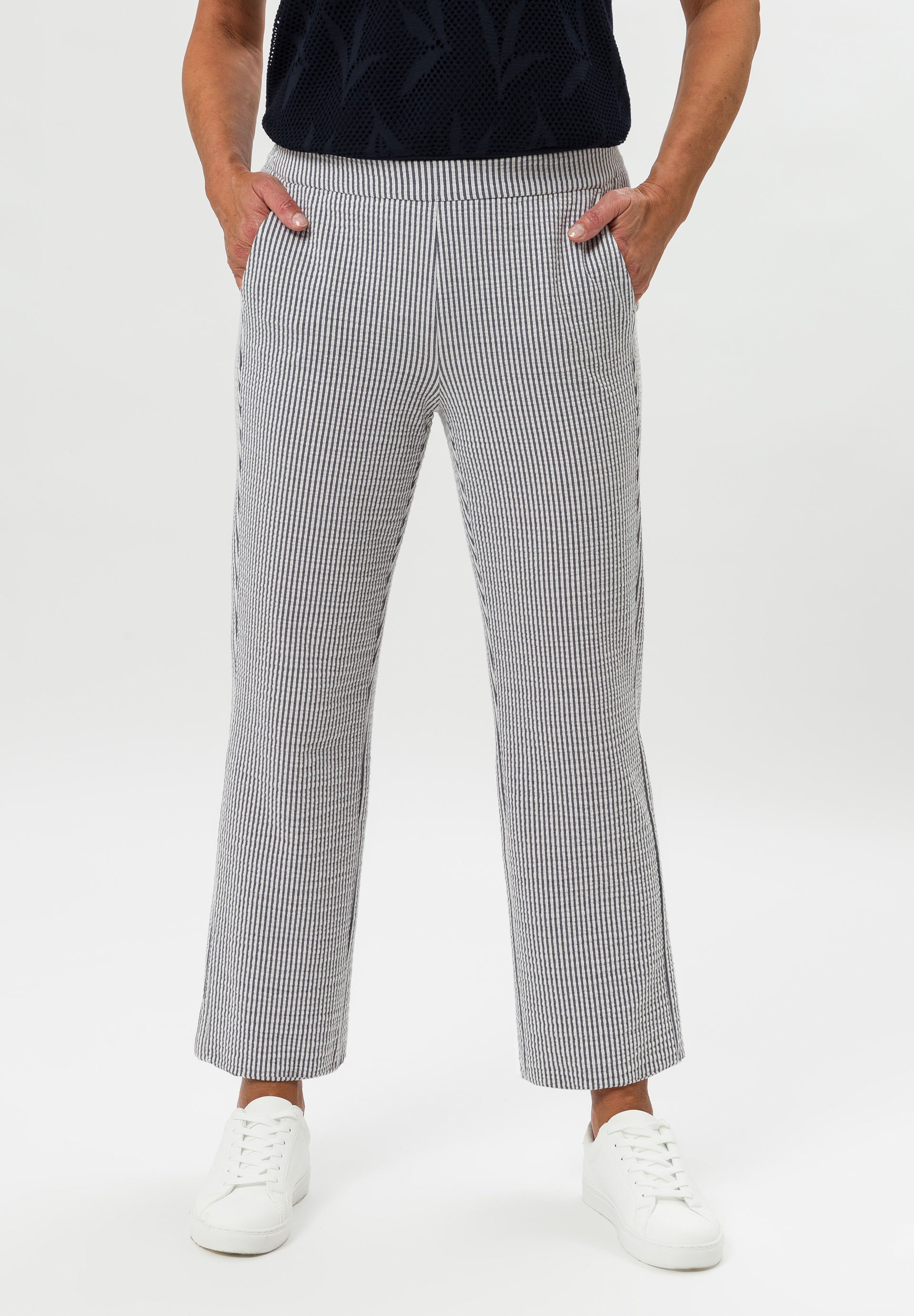 Trousers in modern seersucker - Bild 1 Trousers in modern seersucker - Bild 1