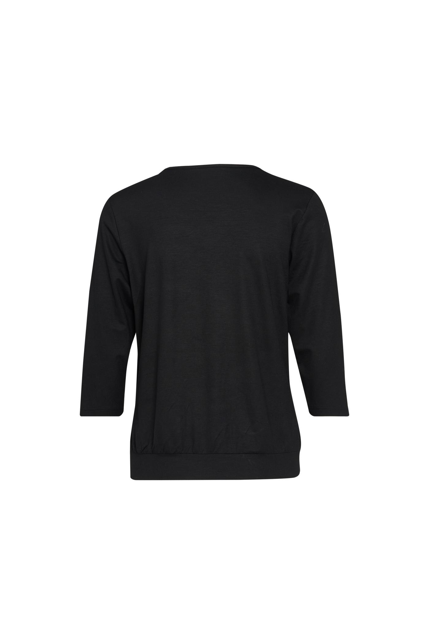 Shirt 3/4 Ärmel mit floralem Flockprint - Produktbild 2