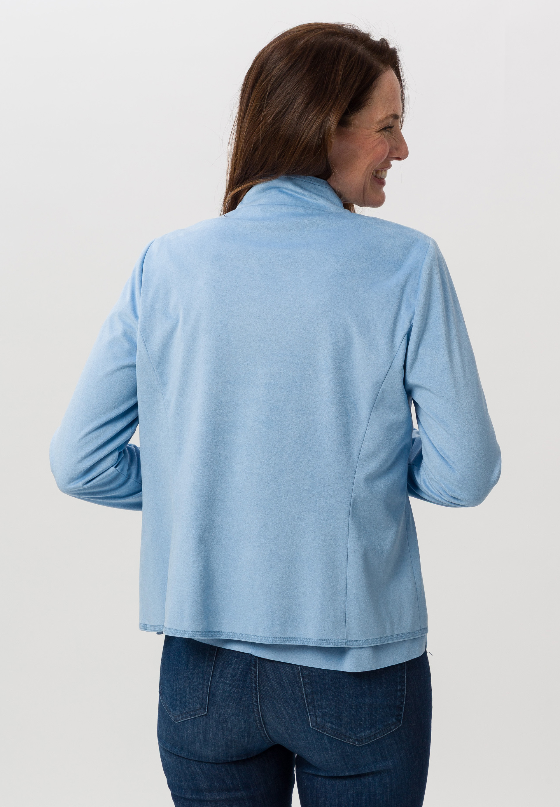 Blazer aus pflegeleichtem PES-Stretch-Lederimitat - Bild 2 Langarm, Fleece, Erwachsener, Person, Frau, Langarm, Fleece, Erwachsener, Person, Frau, Langarm, Fleece, Erwachsener, Person, Frau, Langarm, Fleece, Erwachsener, Person, Frau