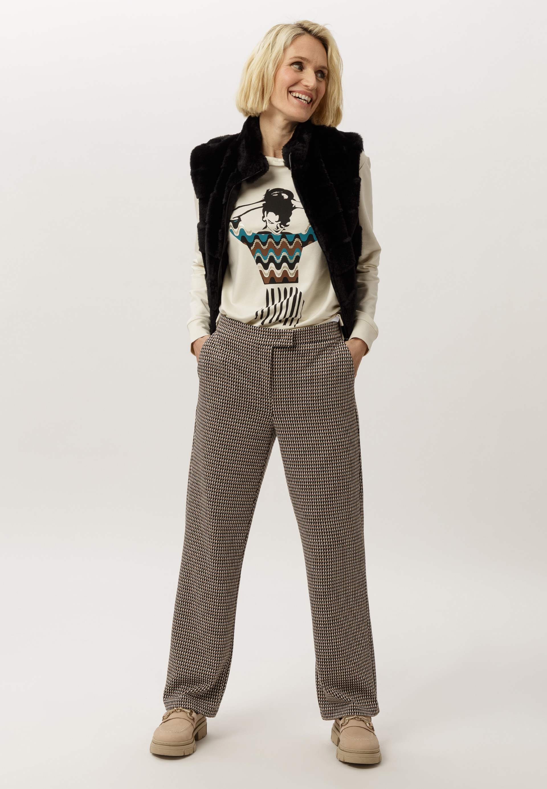 Wide Leg Pants im modischen Minimal-Dessin - Produktbild 2