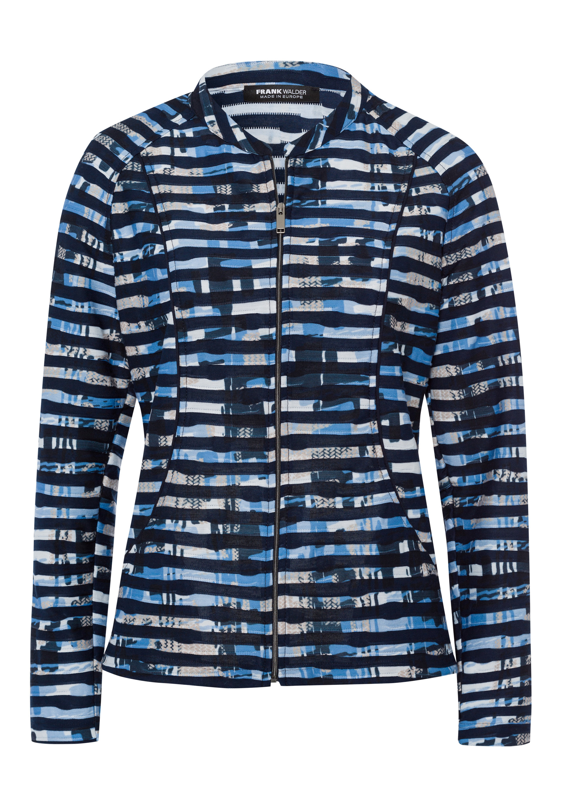 Lightweight jacket with modern striped print - Product Image 1