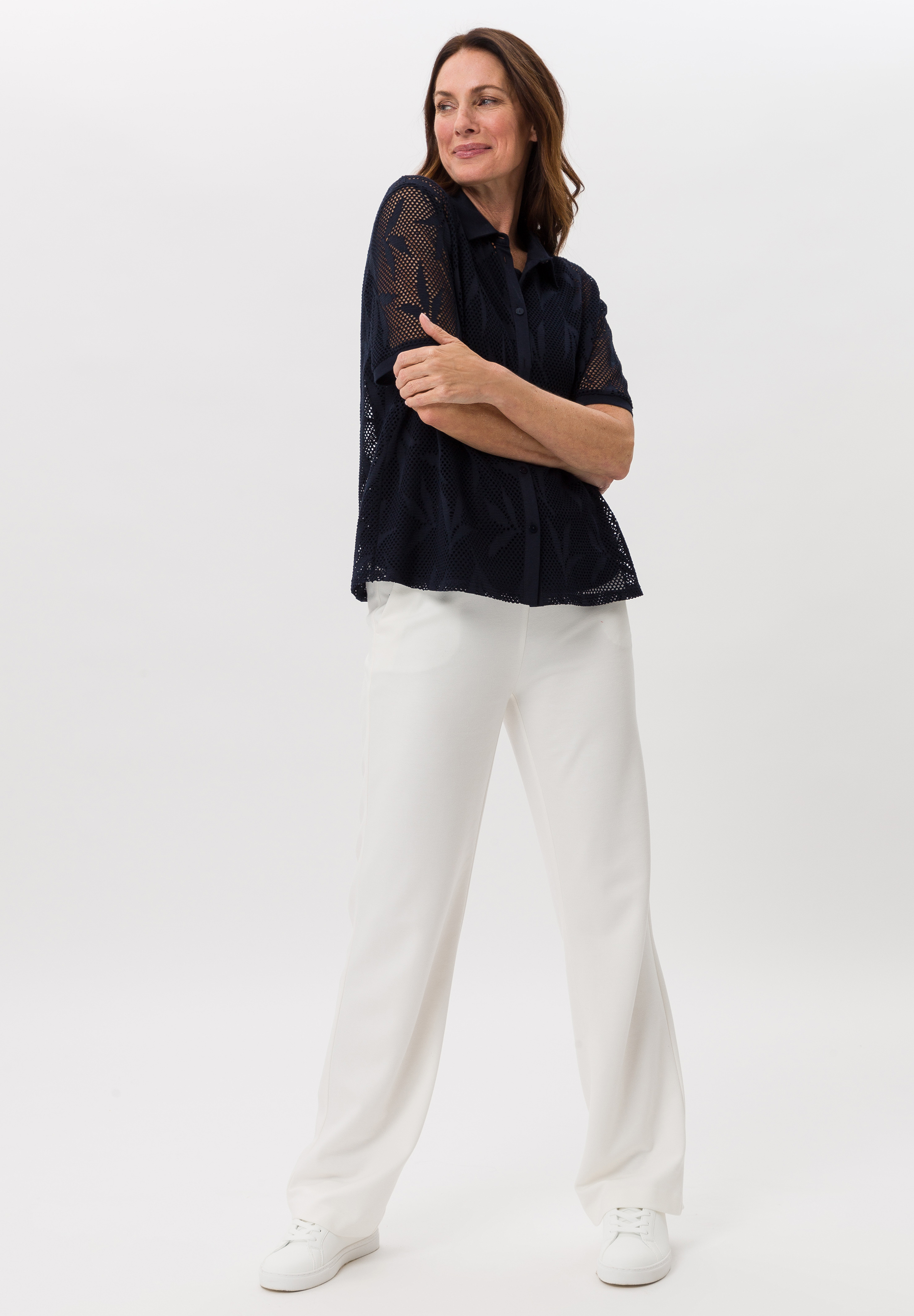 Bluse mit elastischer Lochspitze - Produktbild 2