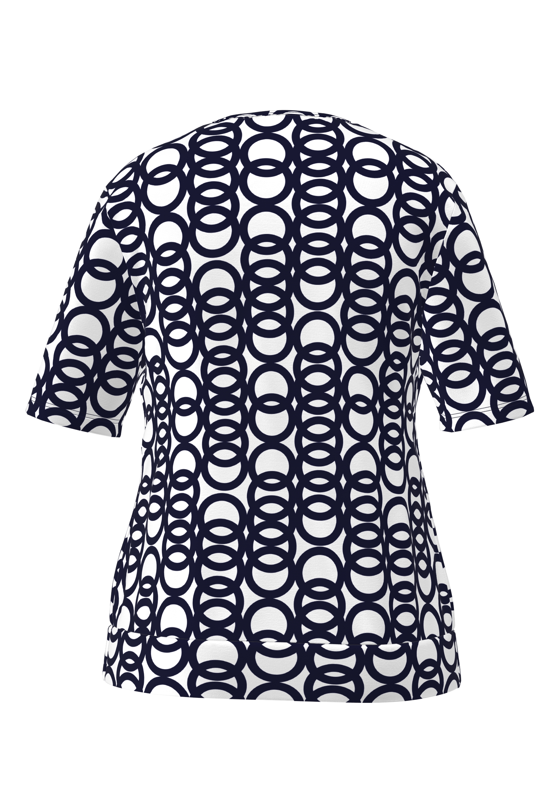 Blusenshirt mit modernem Kreisdessin - Bild 2 Blusenshirt mit modernem Kreisdessin - Bild 2