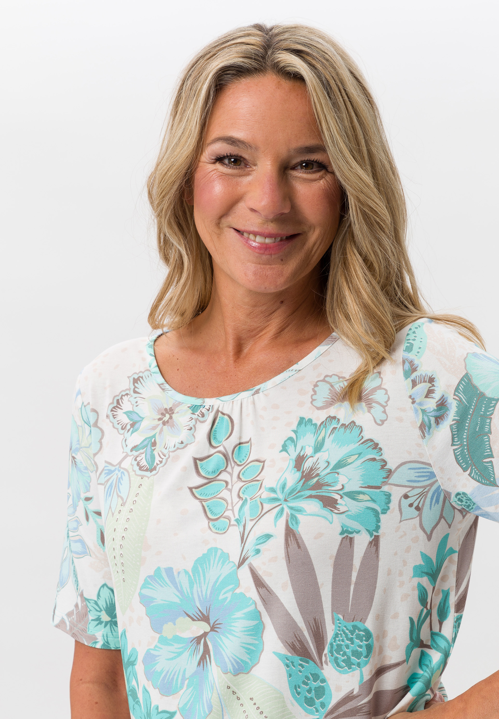 Shirt mit sommerlichen Panneauxprint - Bild 4