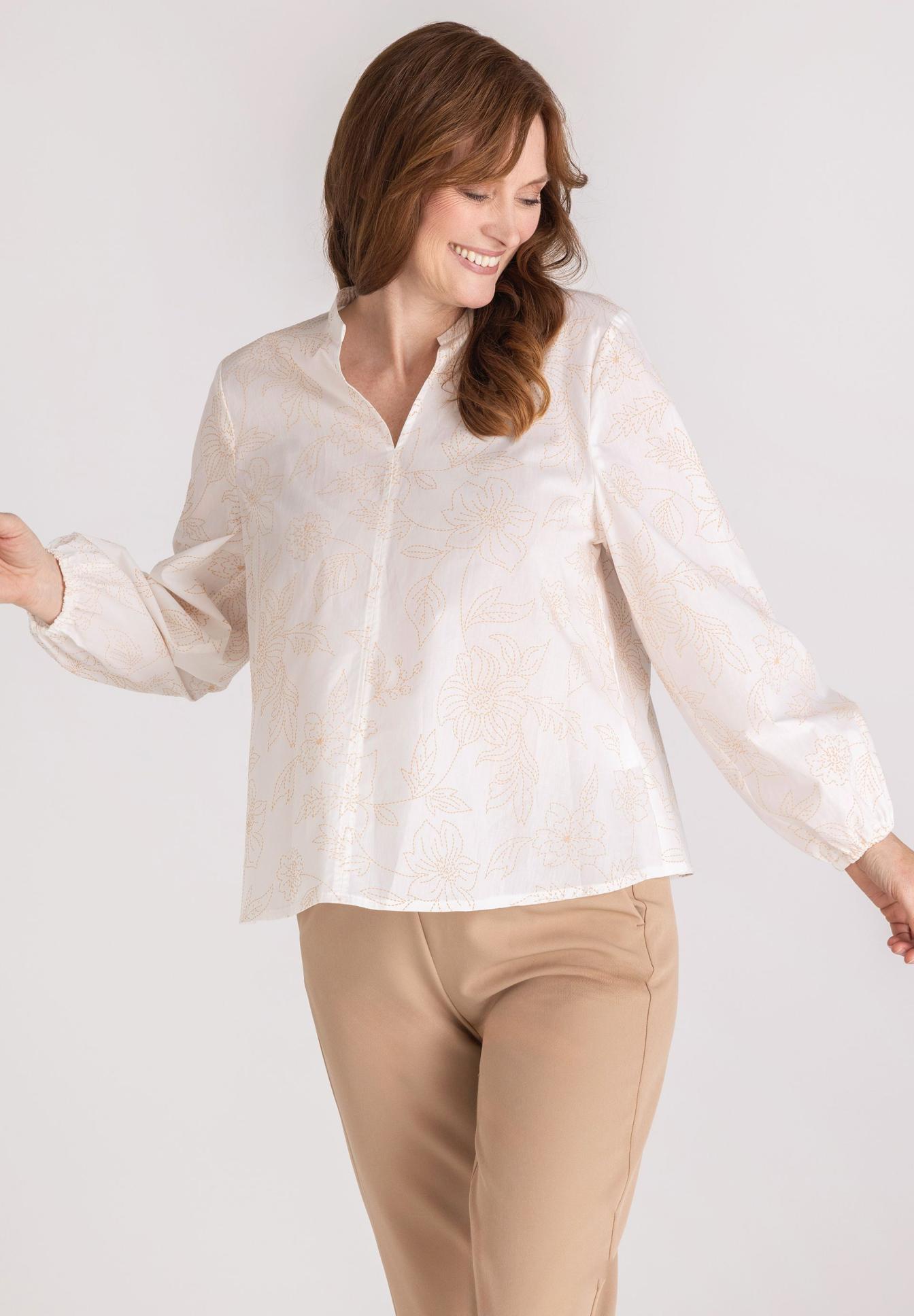 Bluse mit elastischem Ärmelabschluss - Produktbild 1