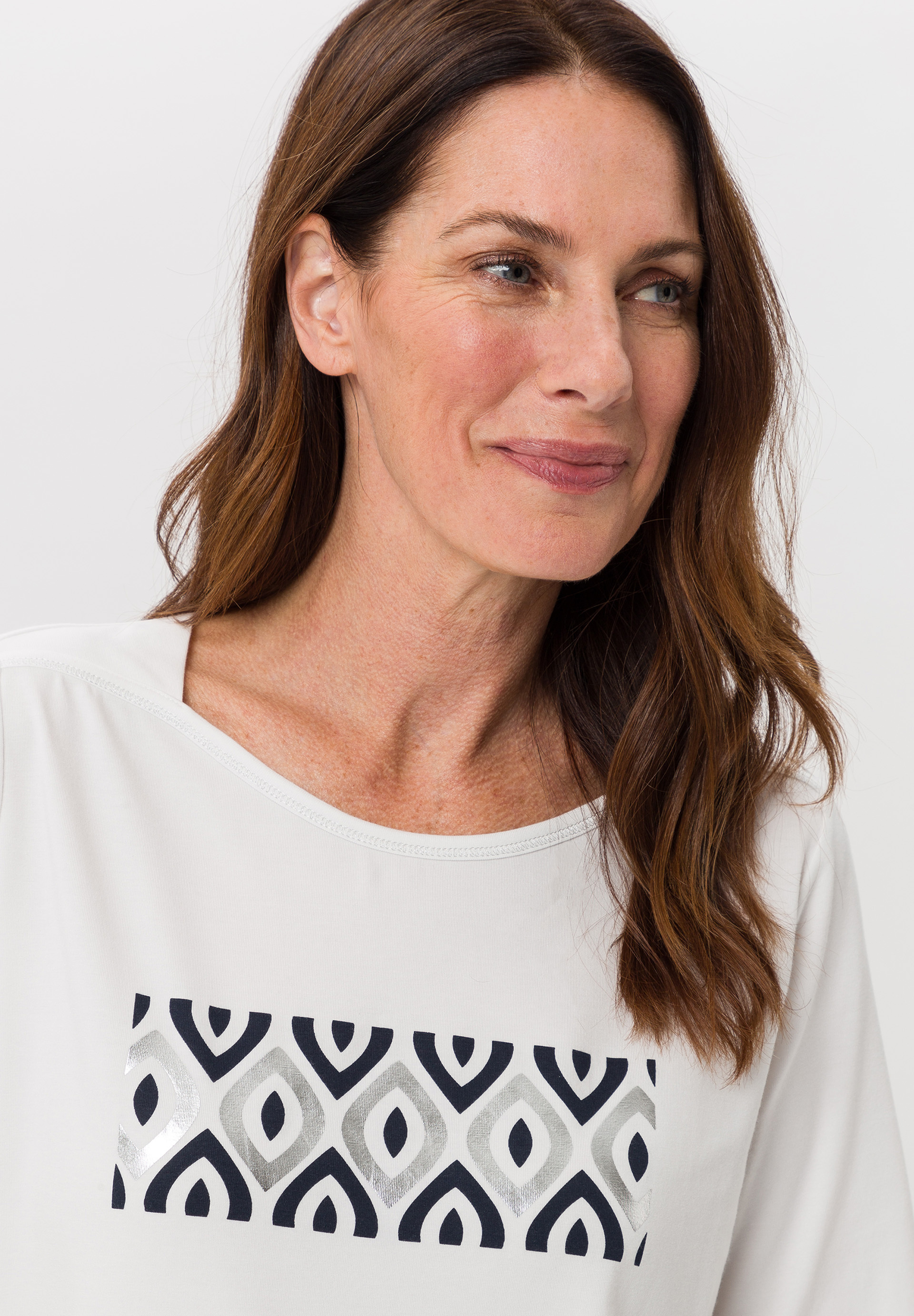Kurzarmshirt mit geometischem Motiv - Bild 4