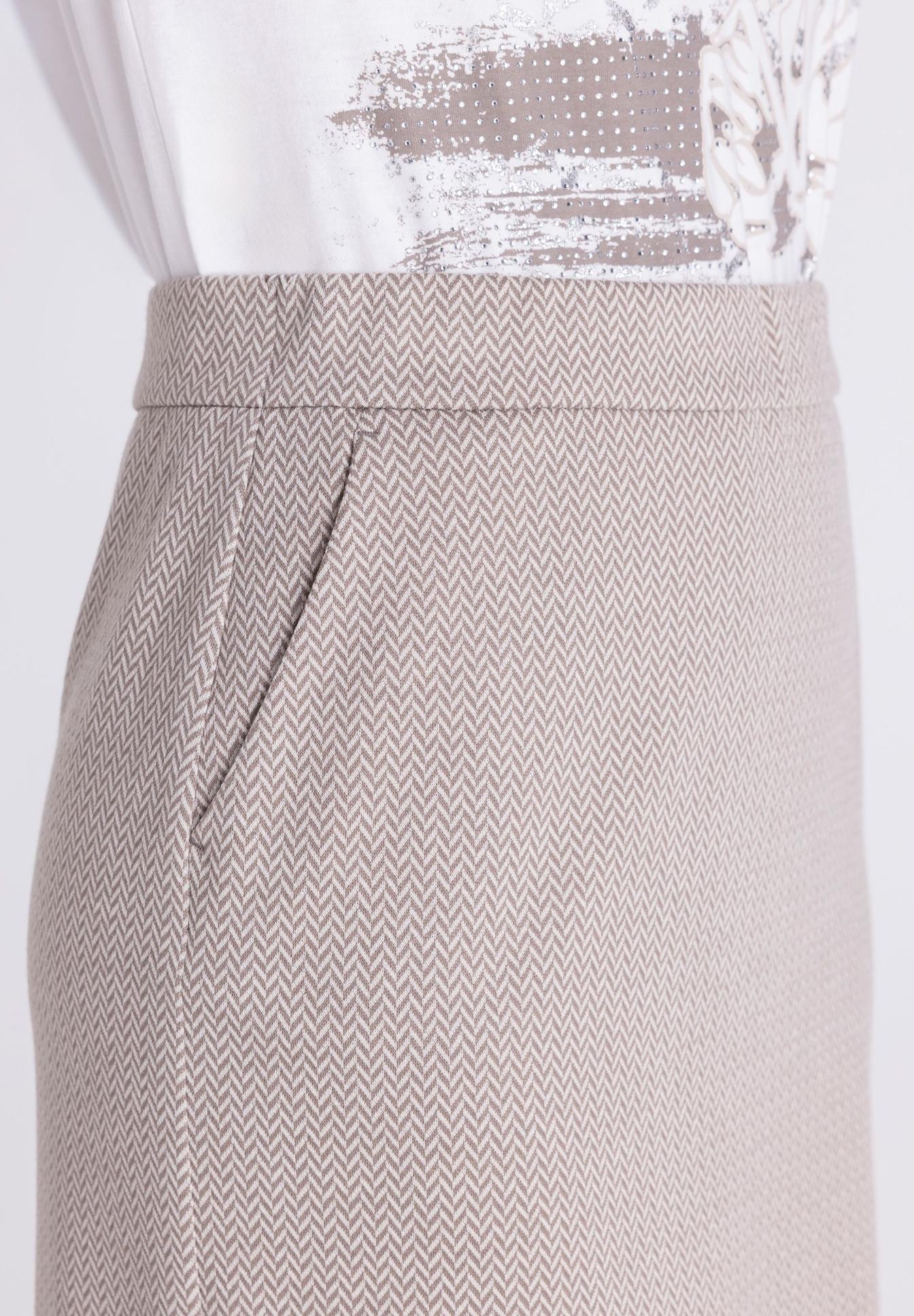 Hose, Knieplissee, Beige, Muster, Kein Brand, rock, rockig?, pencilskirt?, knee-length, beige?, herringbone pattern