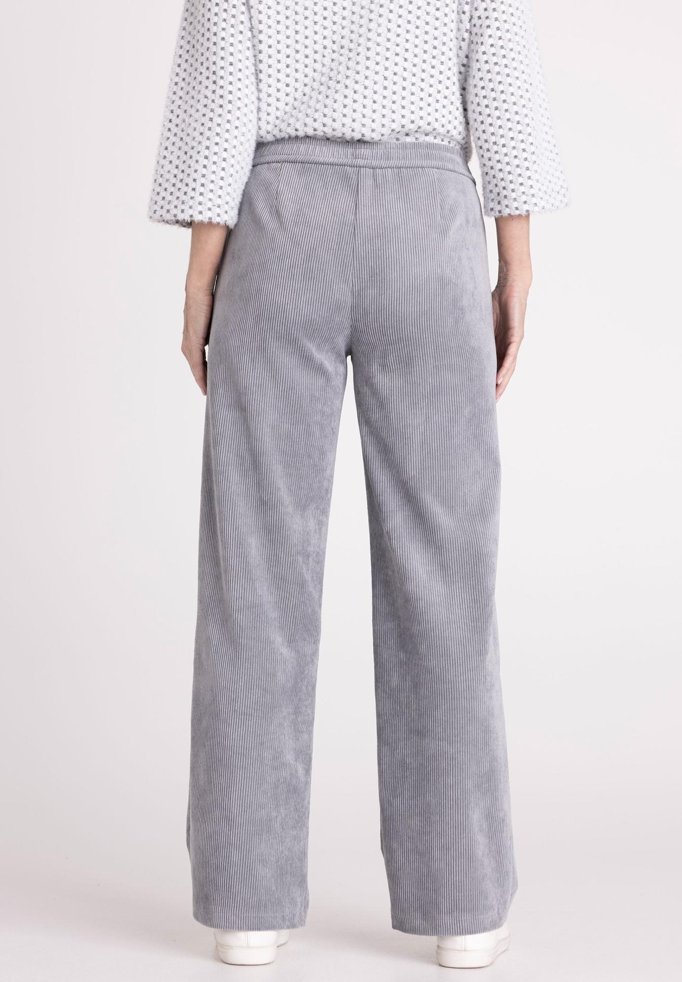 Hose, Cord, Streifen, Grau, Weite, corduroy, Hose, weite Bein, Grau, Rückenansicht