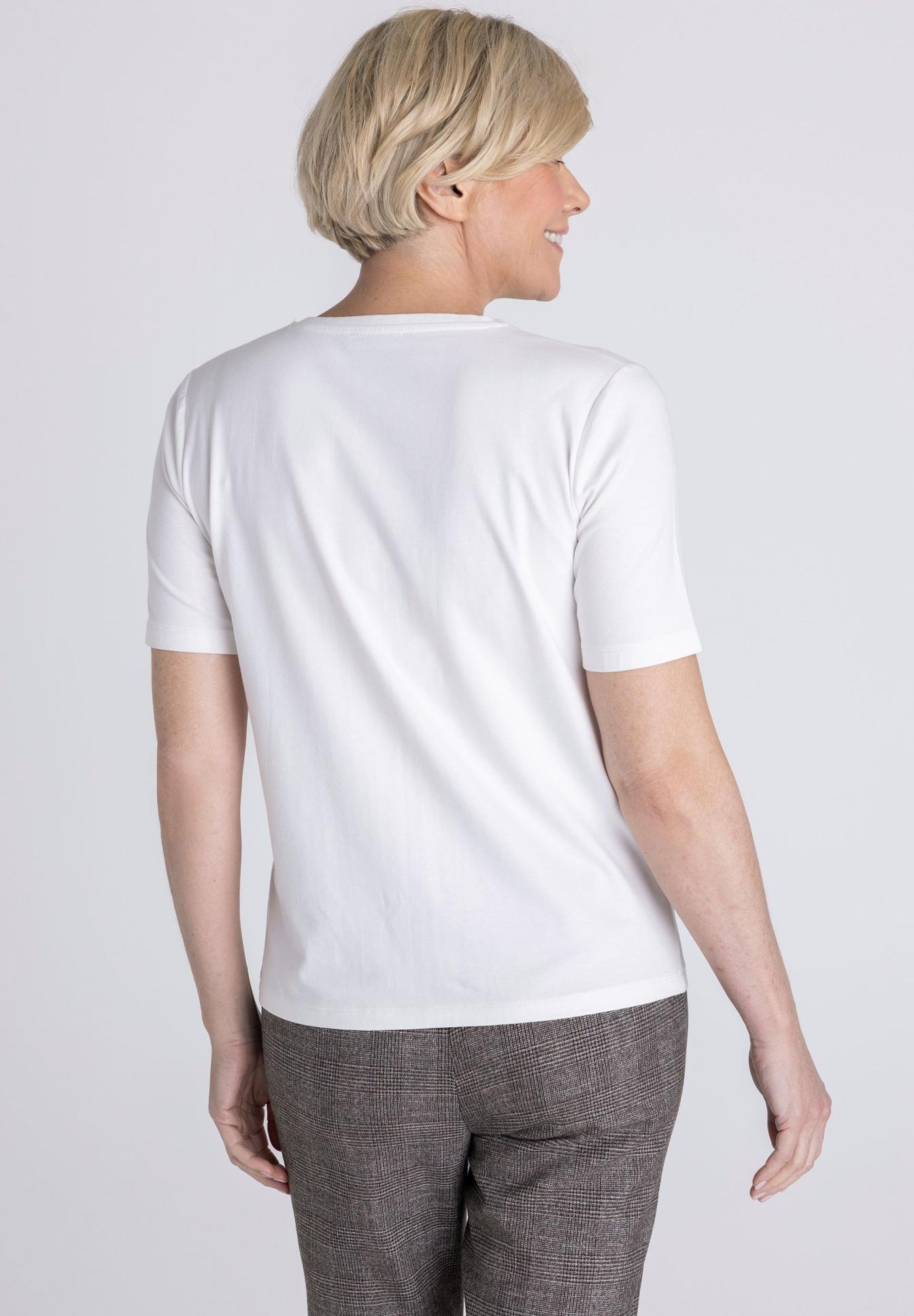 T-Shirt, Kurzarm, Weiß, Baumwolle?, Rundhals, t-shirt, kurzarm, weiß, baumwolle, uni