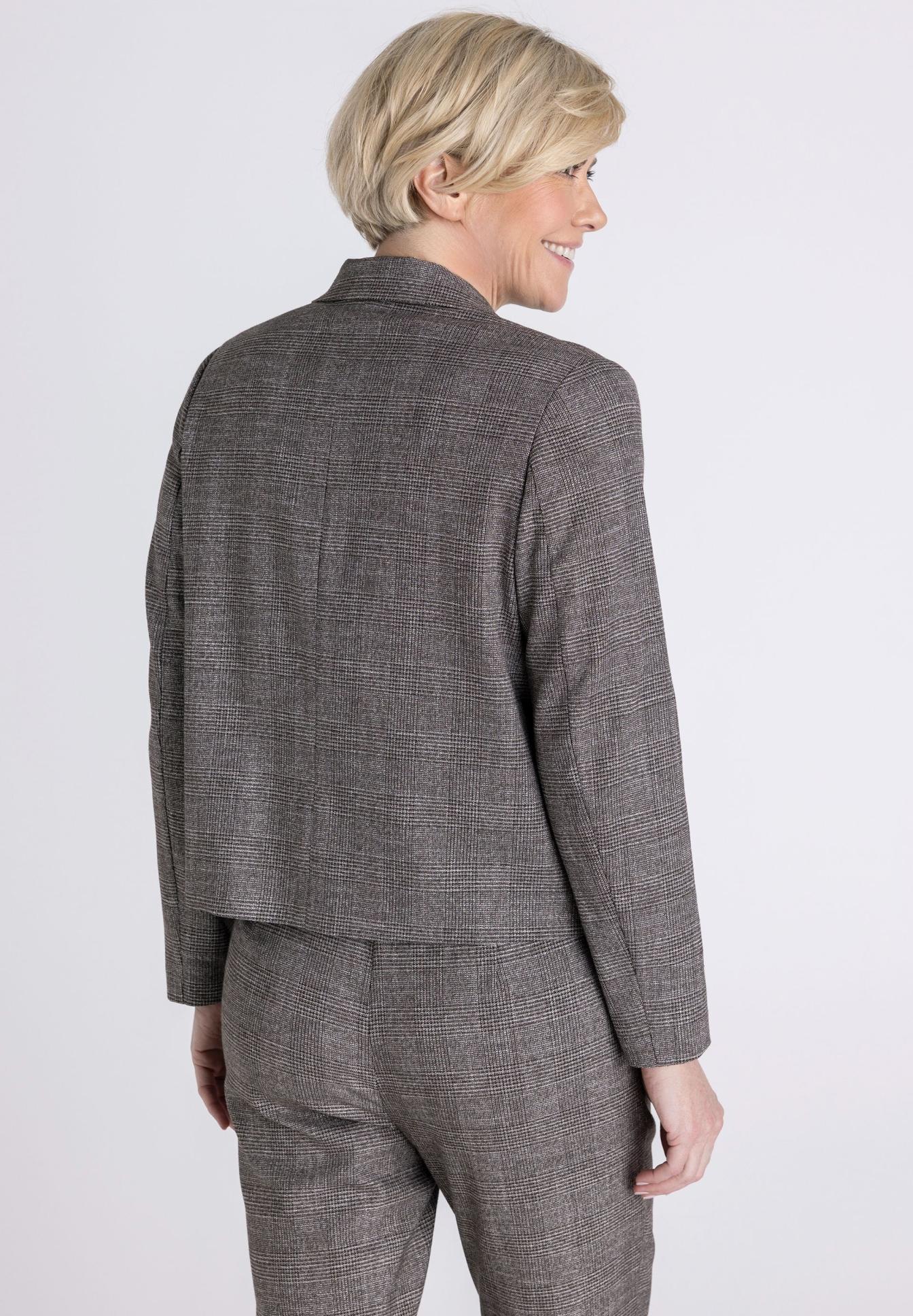 Blazer, Hahnentritt, Grau, Sakko, Sublte Muster, Blazer, Sakko, Gesteppter Anzug, Karo Muster, Grau, blazer, glänzendes-material, grau, over blazer, checkered pattern