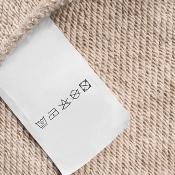 Klamottenlabel Bild eines Klamottenlabels