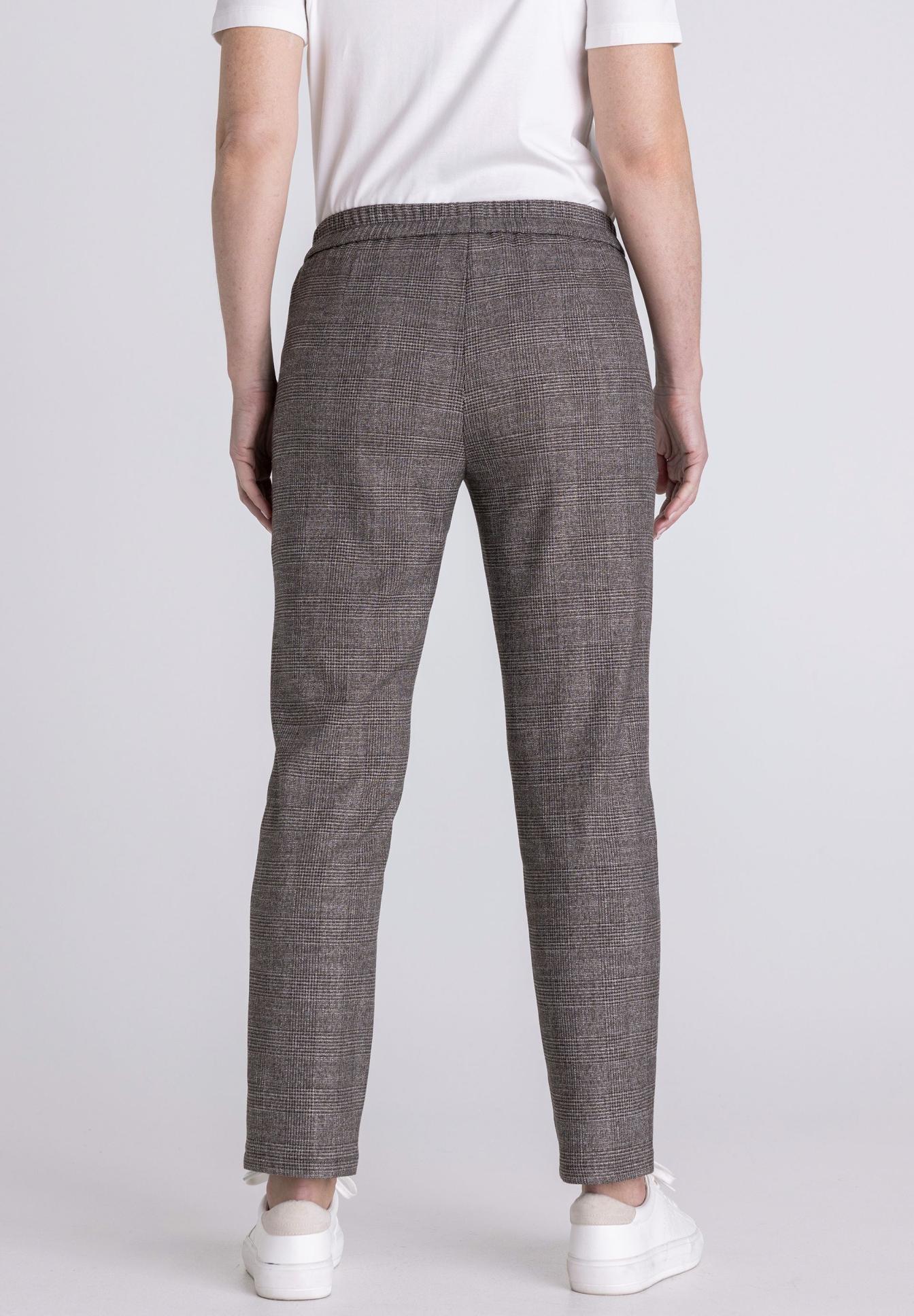 Hose, Checkered Muster, Grau, Beinlänge, Stoffhose, Hose, Checkered Muster, Grau, Gerades Bein, Weite Passform, Hose, Glencheck, Muster, Beinlänge, Hose aus Wolle/ Stoff, Hose, Gehäkelte Muster, Bindemuster, Langbein, Rautencheck