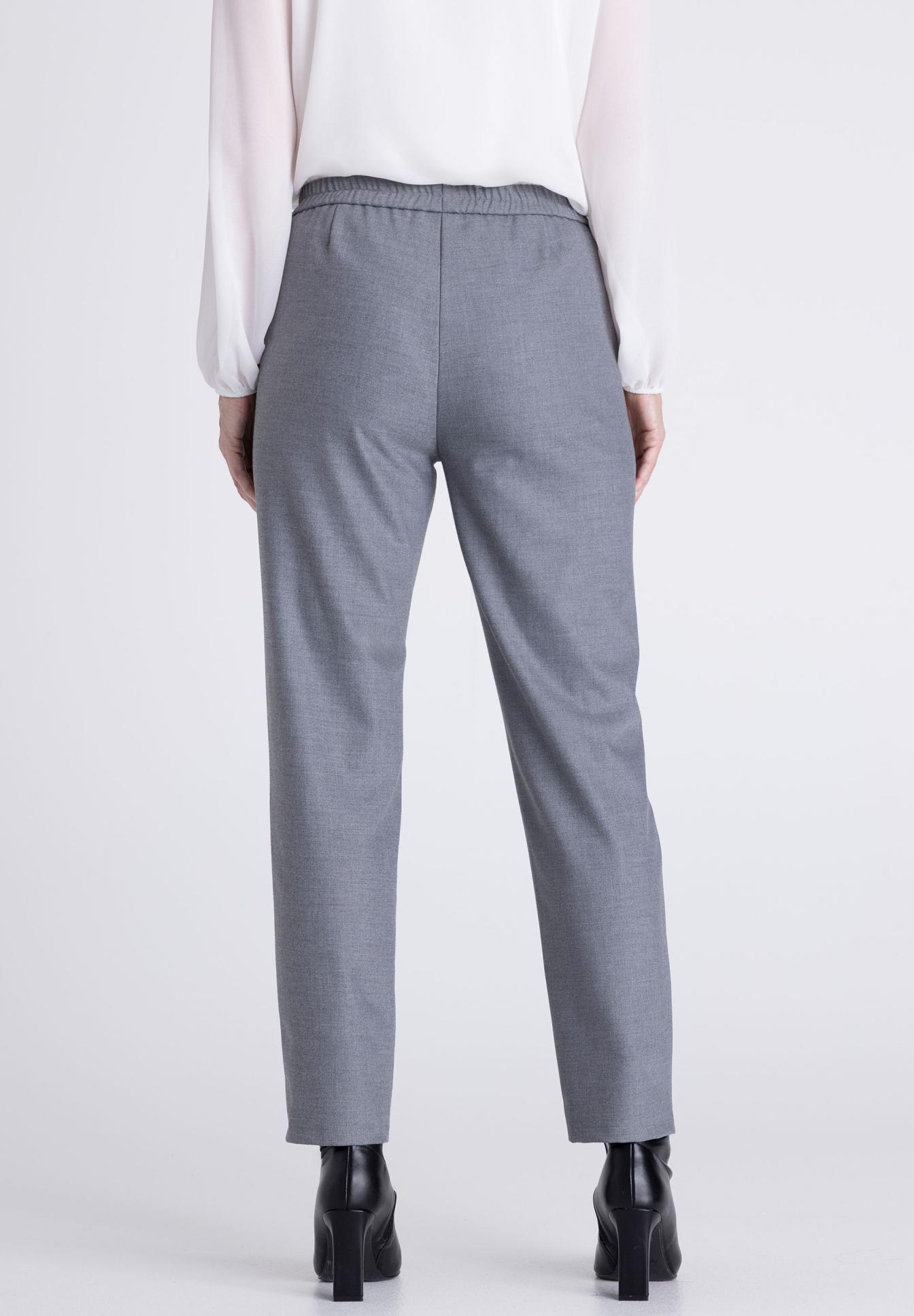 hose, grau, taille, elastischerbund, schlicht