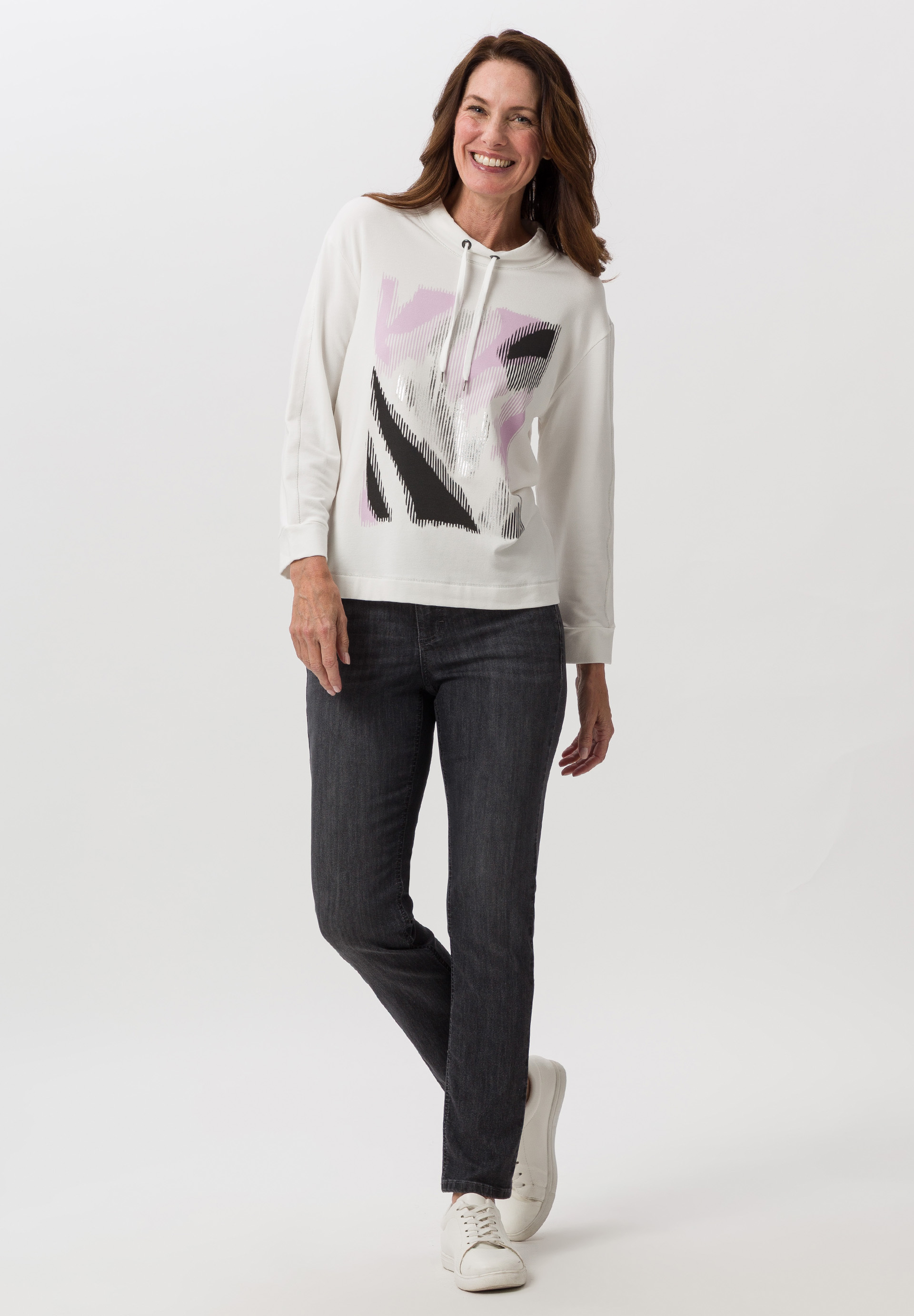 Sweatshirt With motif print and decorative details Sweatshirt With motif print and decorative details - Product Image 2