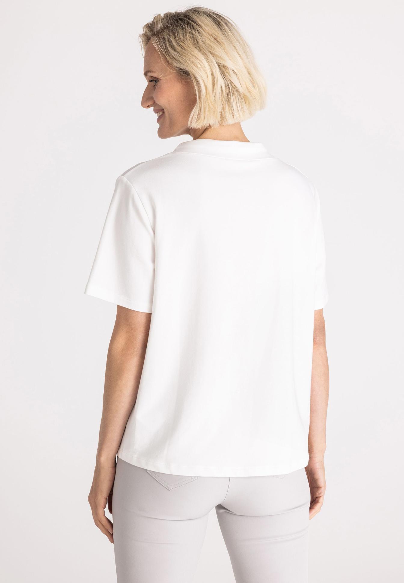 T-Shirt, Kurzarm, Weiß, Rundhals, Weißes Shirt, T-Shirt, Weiß, Kurzarm, Baumwolle,  lockerer Schnitt