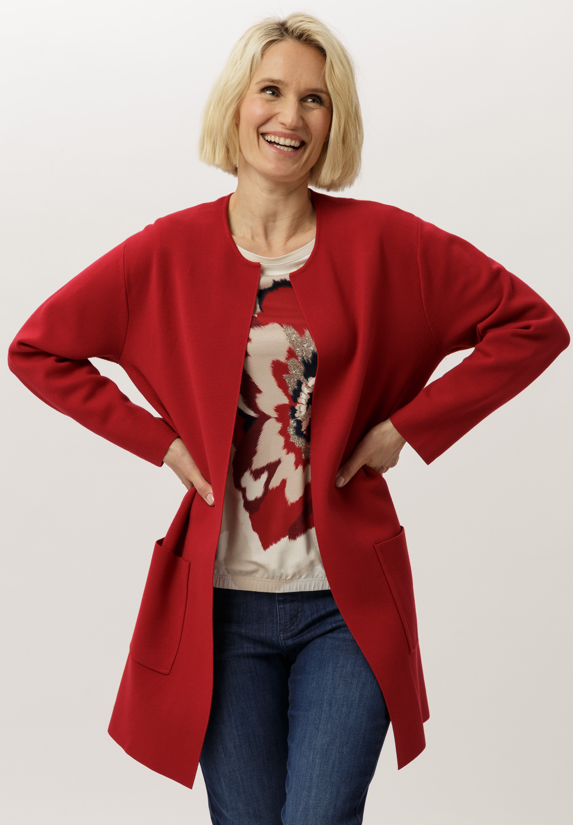 Strickjacke mit offenen Kanten - Produktbild 1