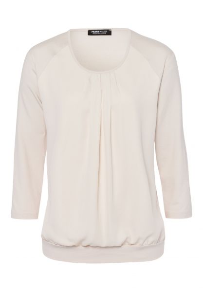 Blusenshirt mit unterlegtem Vorderteil