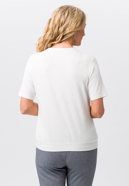 Blusenshirt im Materialmix