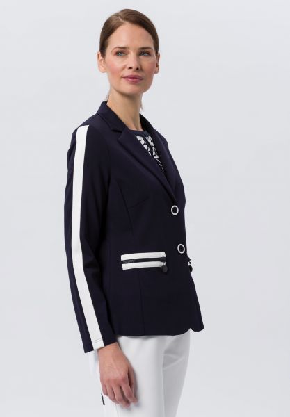 Jerseyblazer mit Kontraststreifen