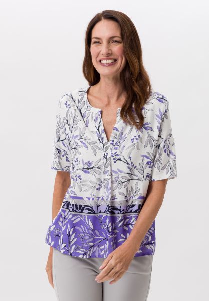 Blusenshirt mit pastellfarbenen Ablaufprint