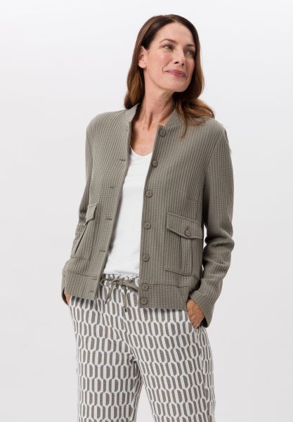 Strickblazer in Cotton-Mix-Struktur