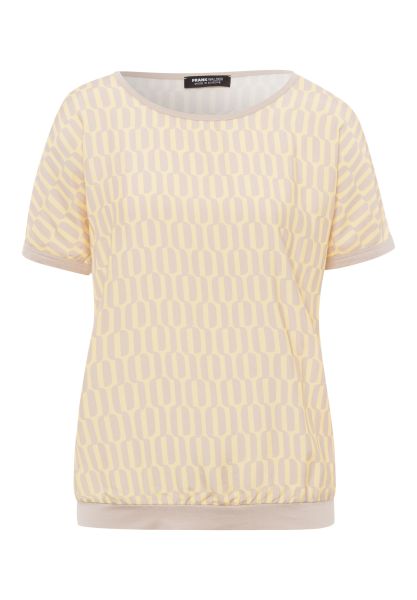 Blusenshirt im Material Mix
