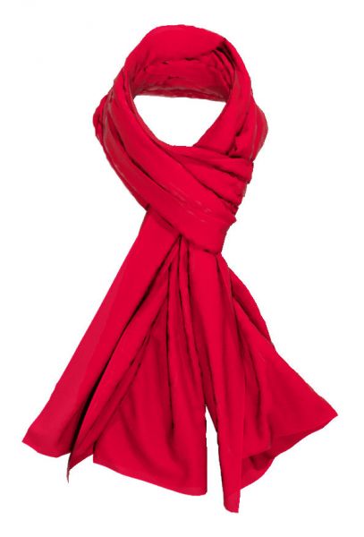 Schal in strahlendem Rot