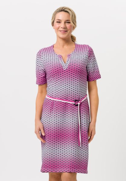 Jersey jurk met decoratief bindlint